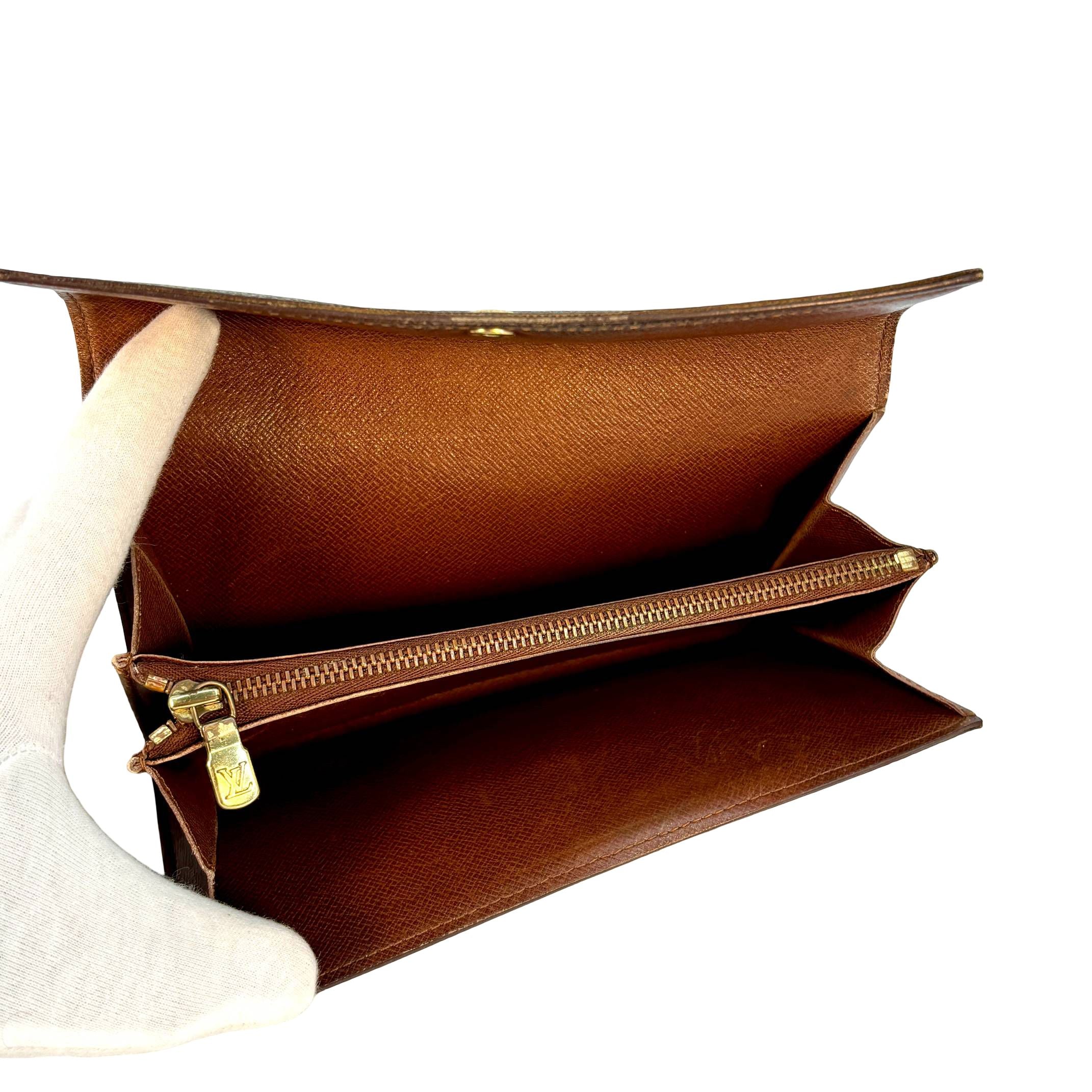 Louis Vuitton Sarah Wallet Braun Monogram Canvas
