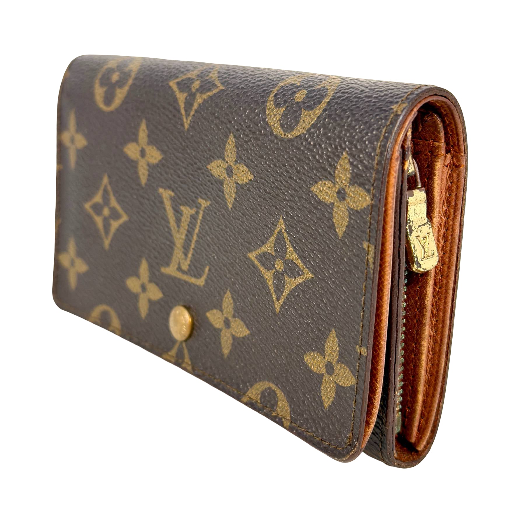 Louis Vuitton Petit Tresor Wallet Braun Monogram Canvas