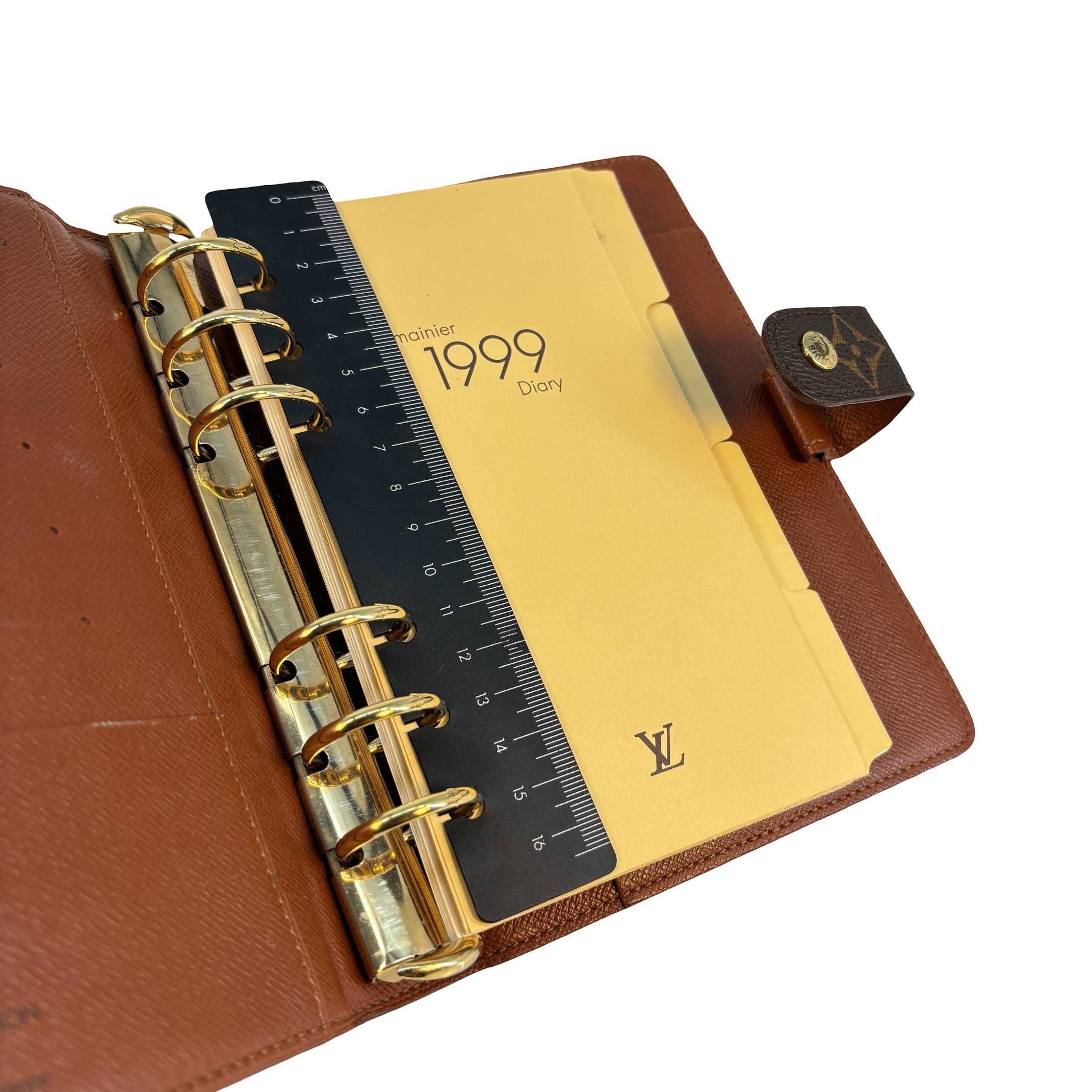 Louis Vuitton Agenda MM Braun Monogram Canvas