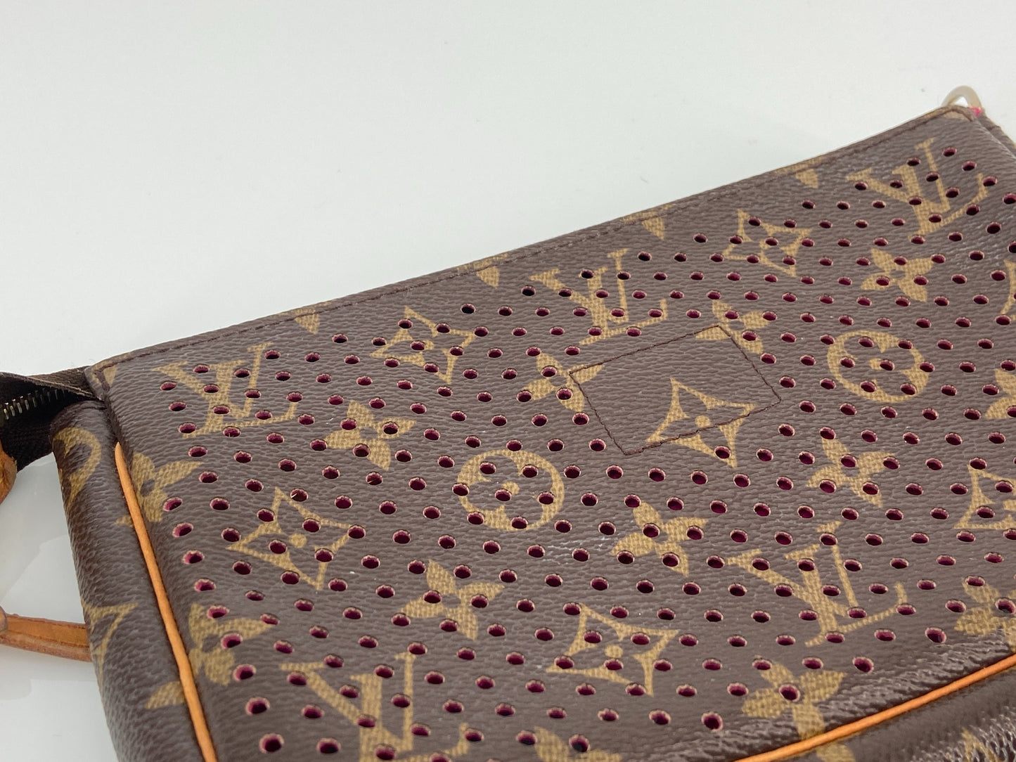 Louis Vuitton Perforated Pochette Accessoires Monogram Canvas Fuchsia