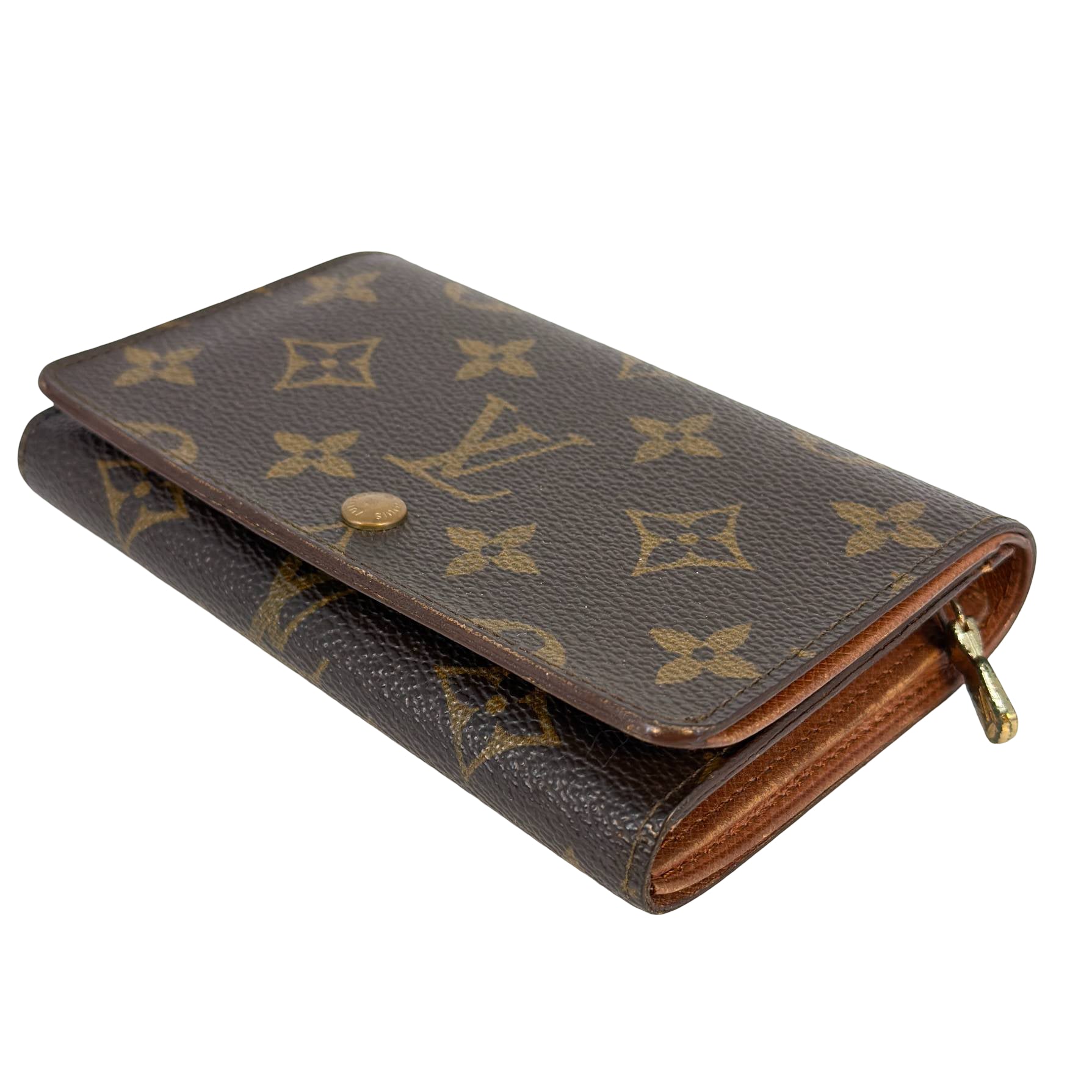 Louis Vuitton Petit Tresor Wallet Braun Monogram Canvas
