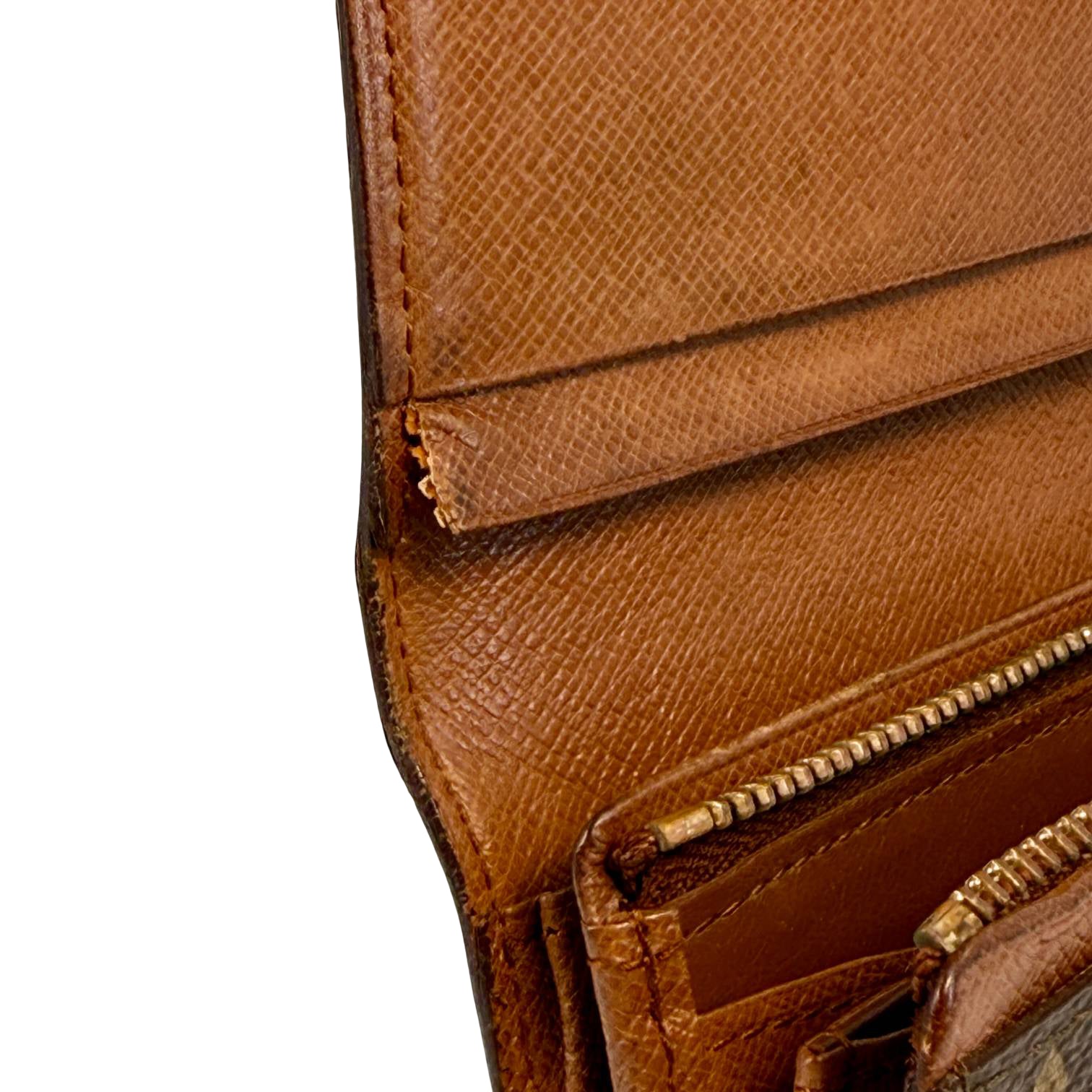Louis Vuitton Petit Tresor Wallet Braun Monogram Canvas