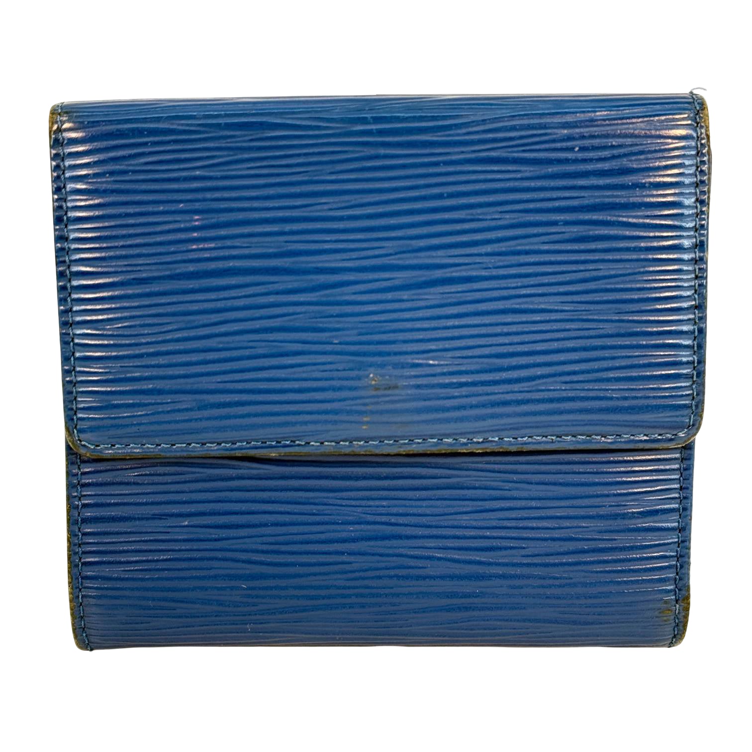 Louis Vuitton Elise Wallet Blau Epi Leder