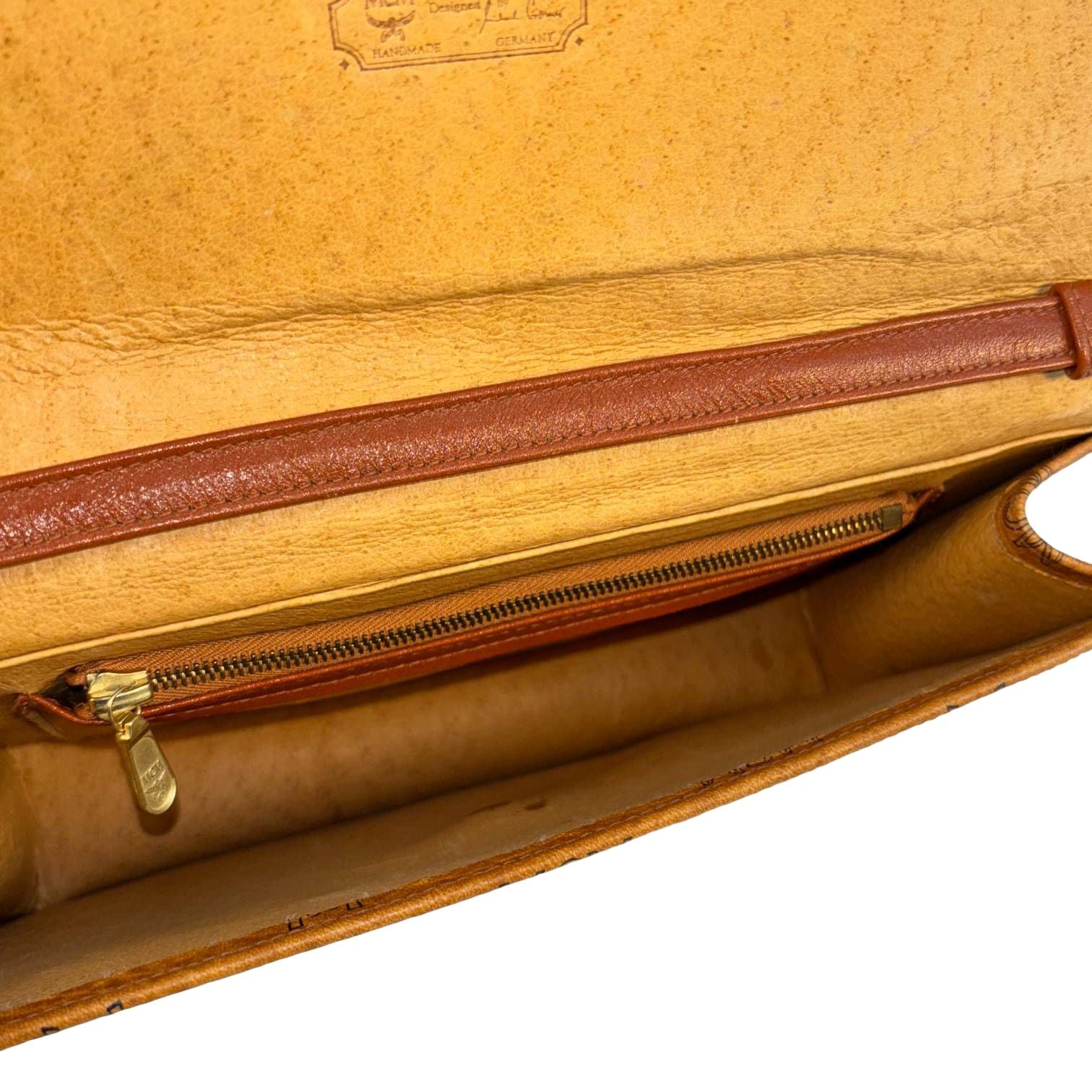 MCM Flap Pochette Cognac Visetos Monogram