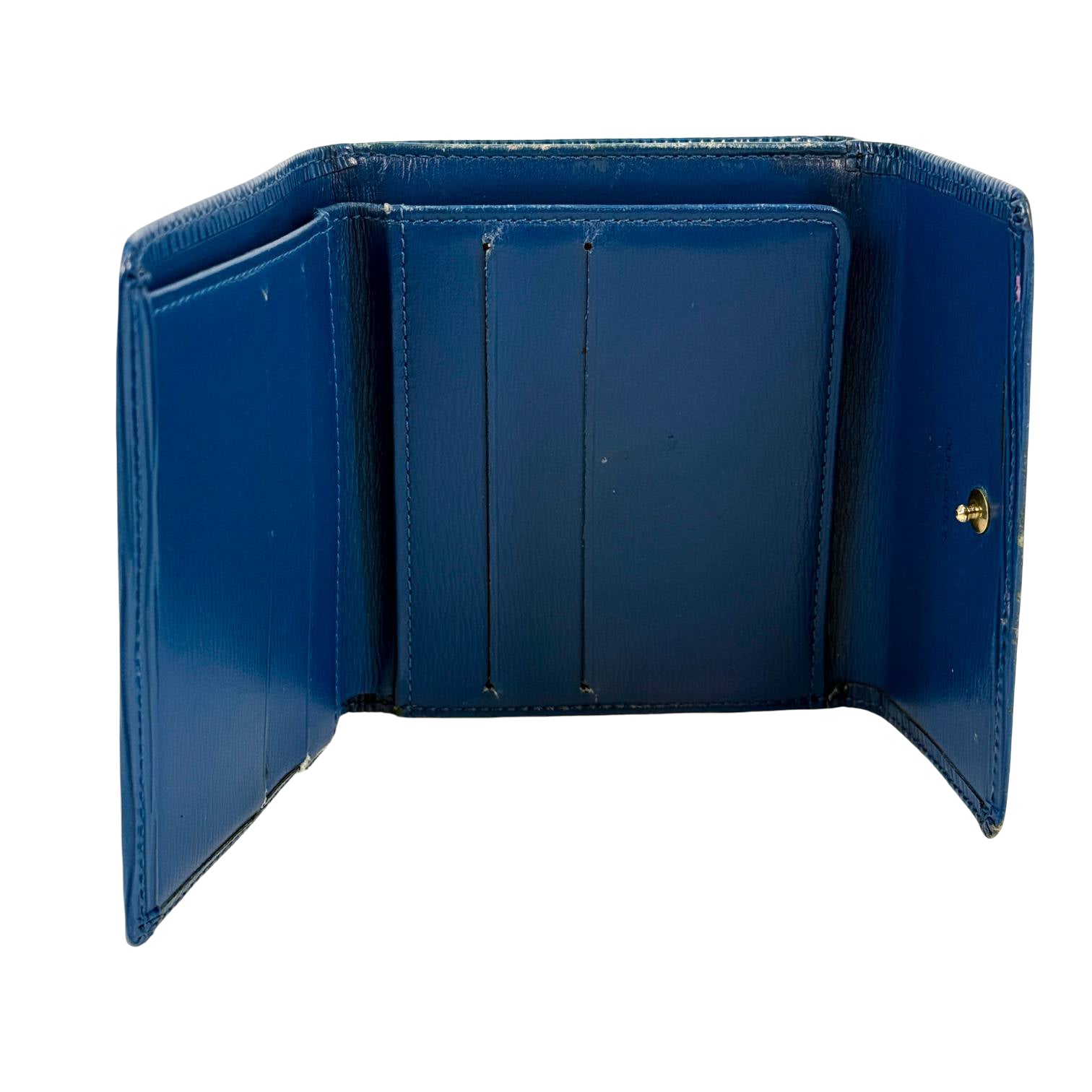 Louis Vuitton Elise Wallet Blau Epi Leder