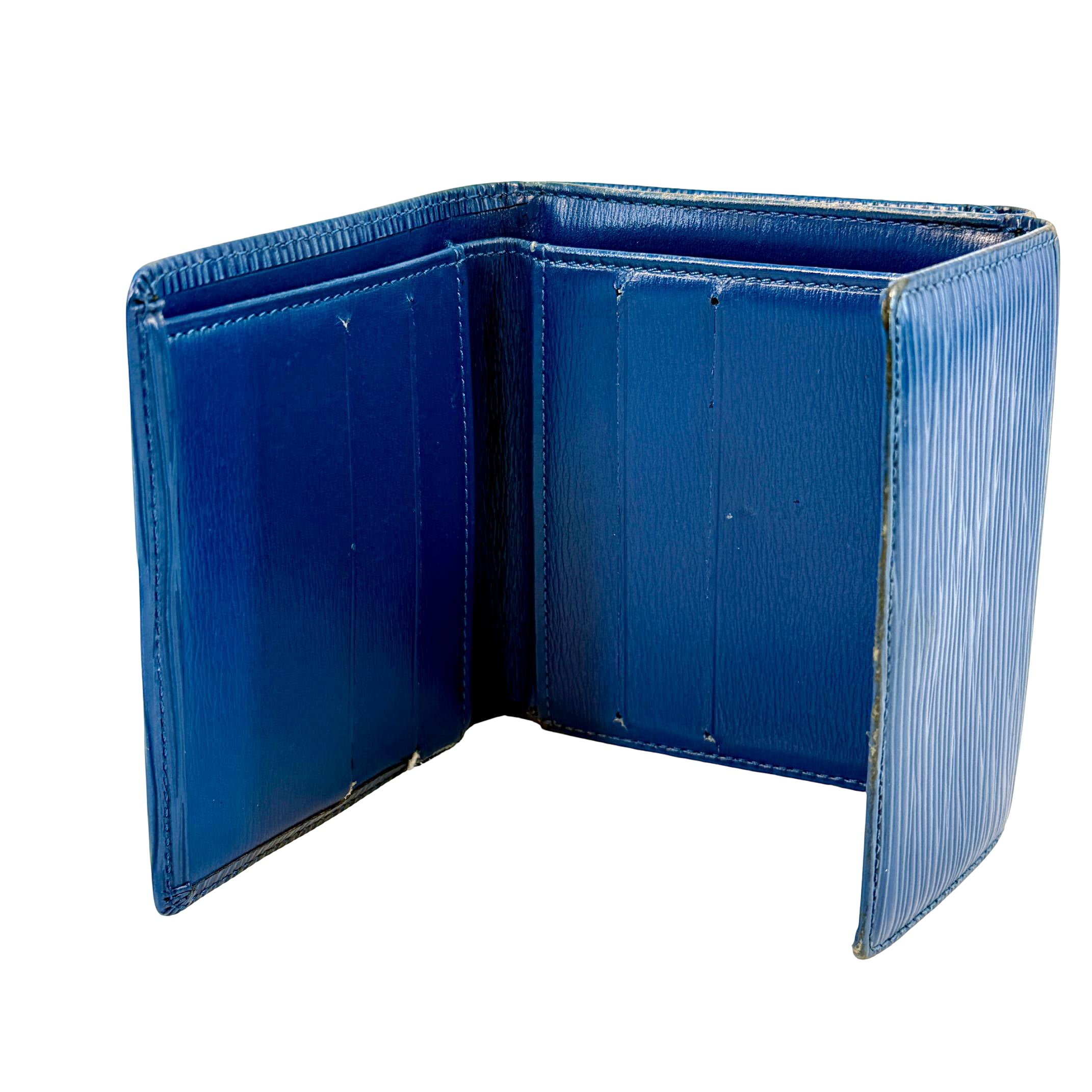 Louis Vuitton Elise Wallet Blau Epi Leder