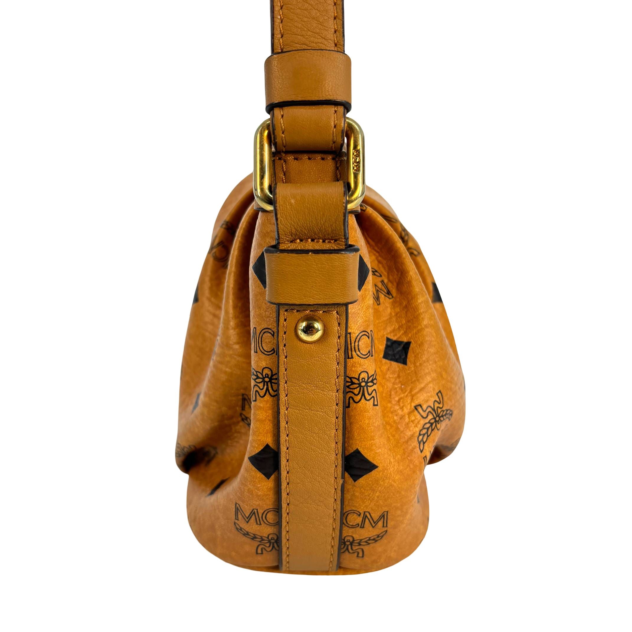 MCM Accessory Pochette Cognac Visetos Monogram