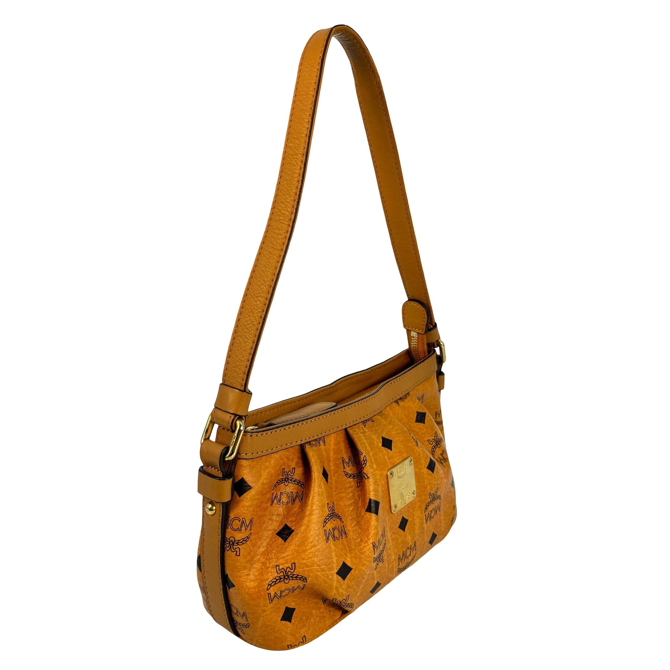 MCM Accessory Pochette Cognac Visetos Monogram