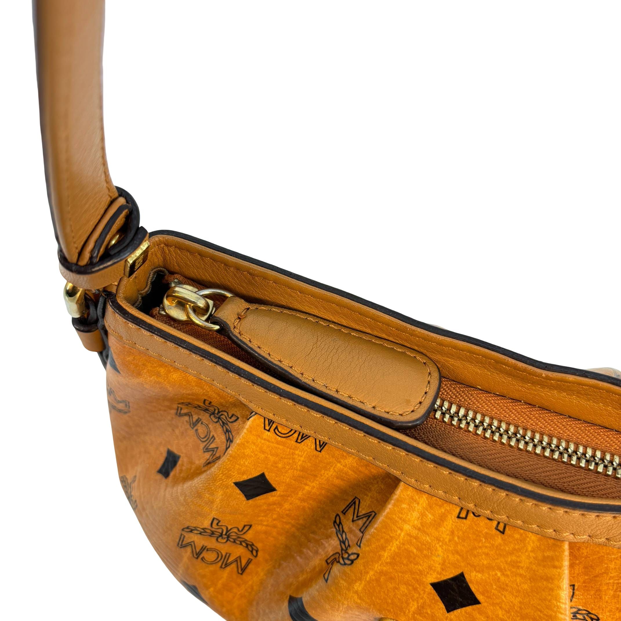 MCM Accessory Pochette Cognac Visetos Monogram