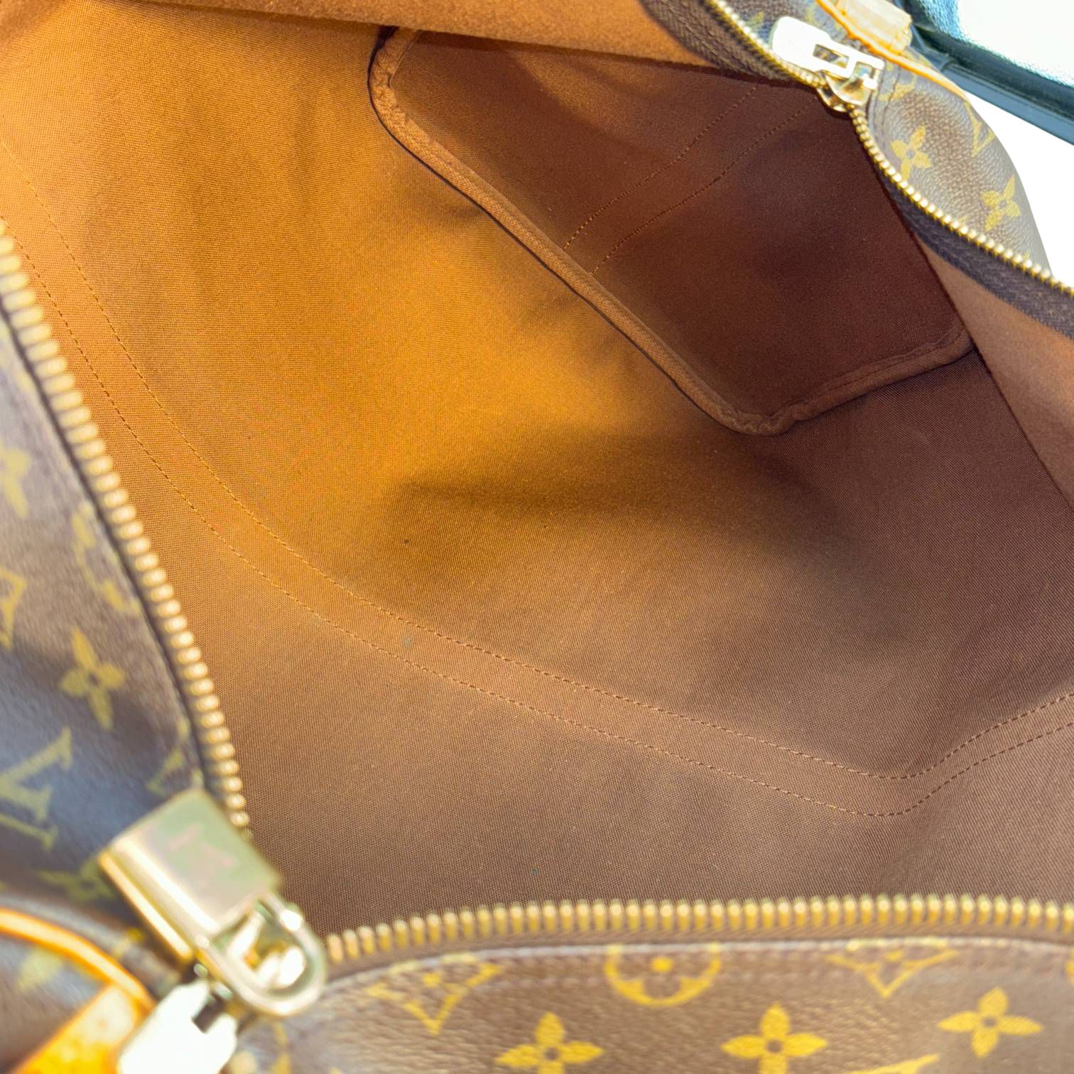 Louis Vuitton Keepall 55 Bandoulière Braun Monogram Canvas