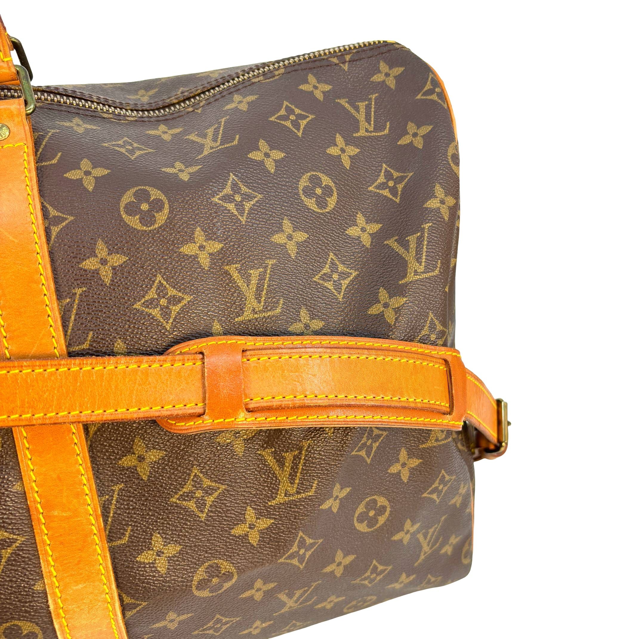 Louis Vuitton Keepall 55 Bandoulière Braun Monogram Canvas