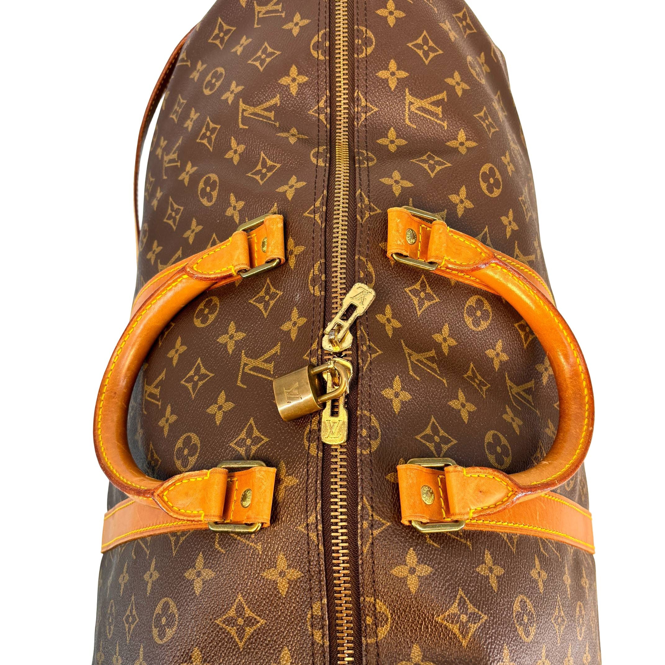 Louis Vuitton Keepall 55 Bandoulière Braun Monogram Canvas