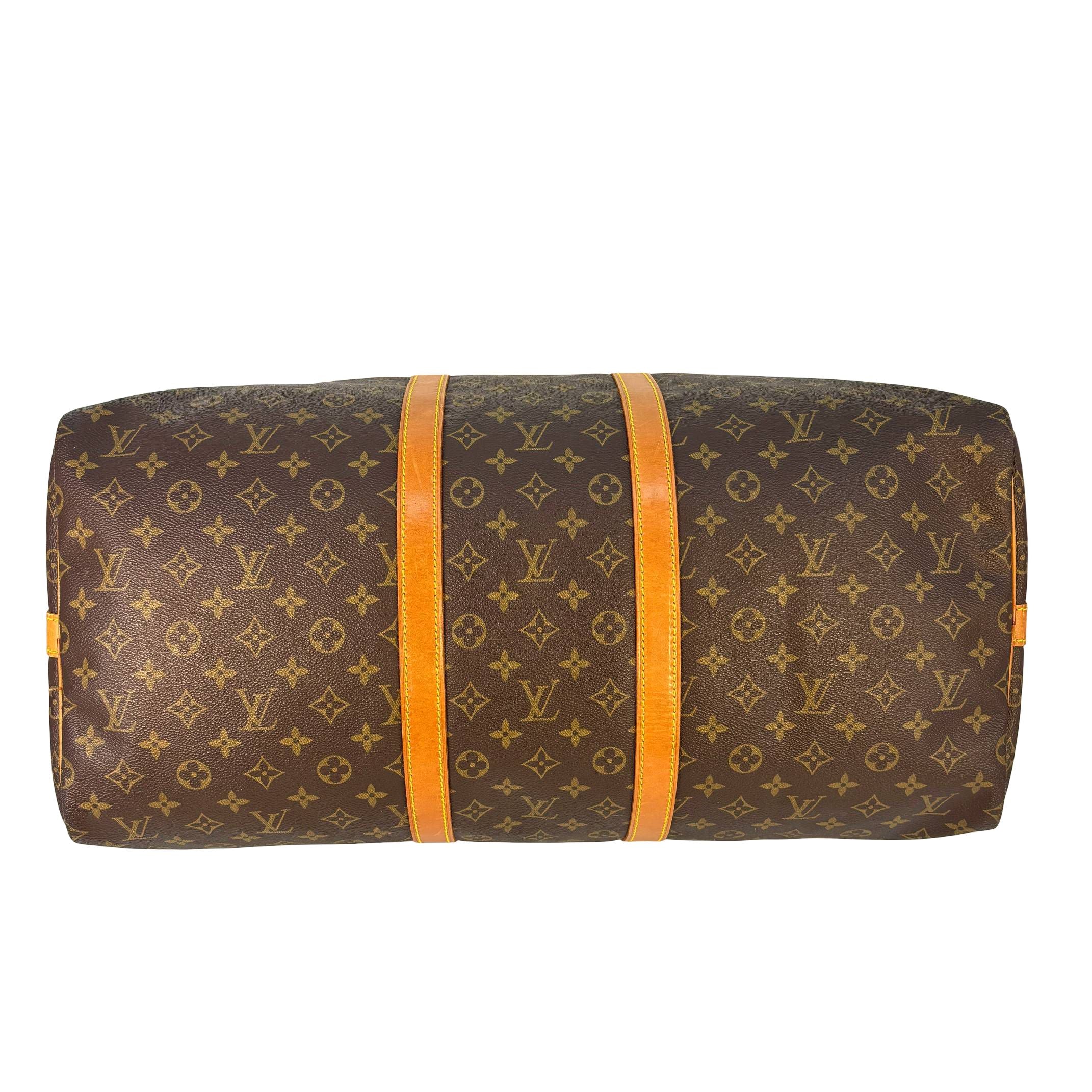 Louis Vuitton Keepall 55 Bandoulière Braun Monogram Canvas