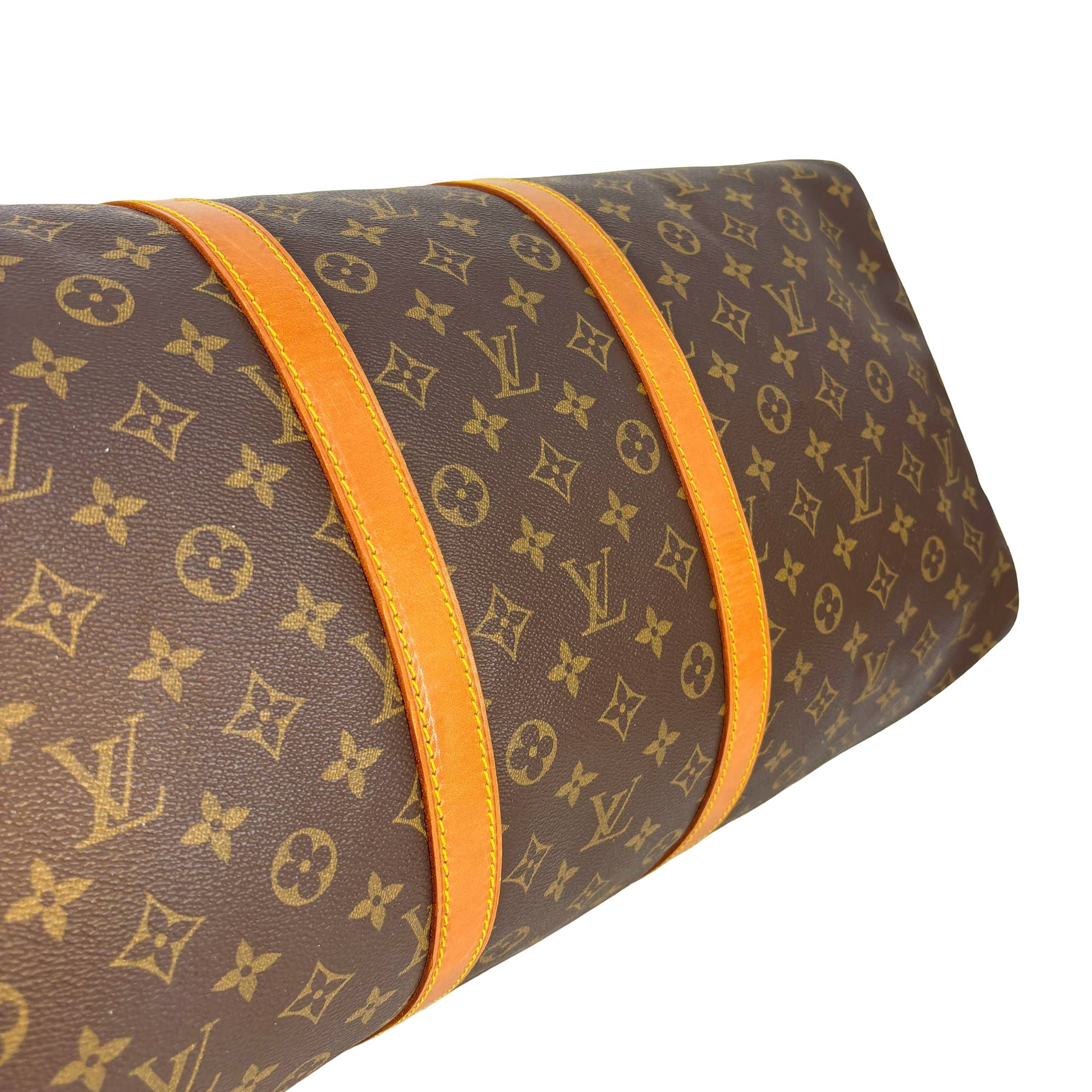 Louis Vuitton Keepall 55 Bandoulière Braun Monogram Canvas