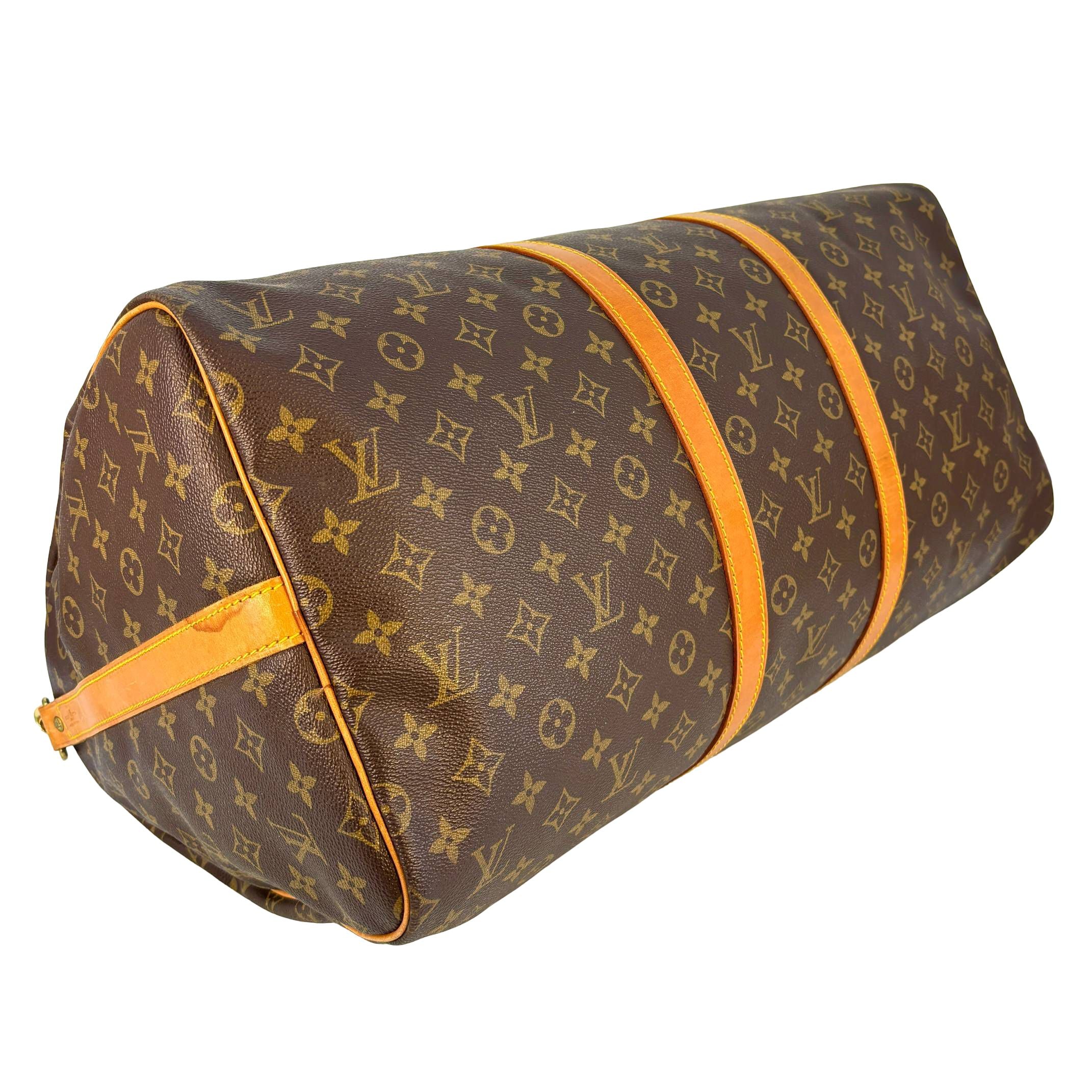 Louis Vuitton Keepall 55 Bandoulière Braun Monogram Canvas