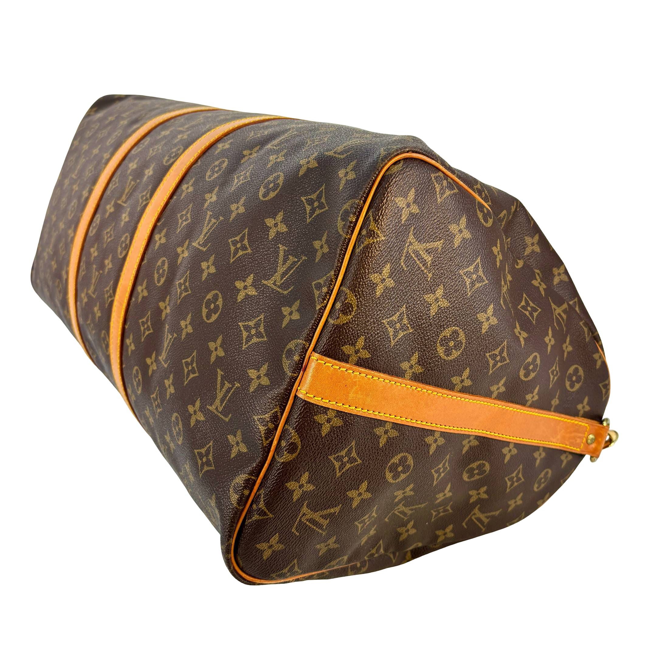 Louis Vuitton Keepall 55 Bandoulière Braun Monogram Canvas