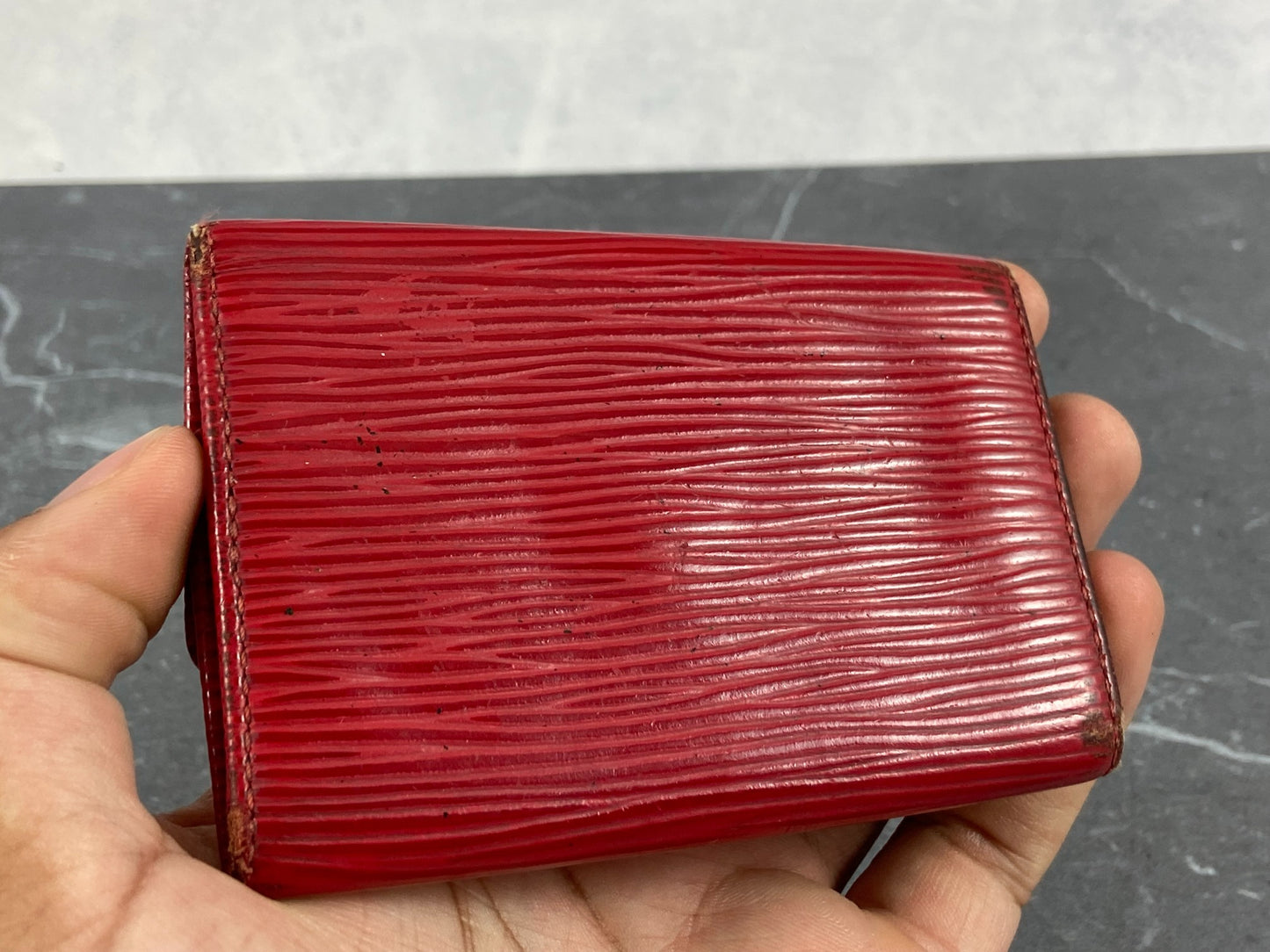 Louis Vuitton 6 Key Holder Red Epi Leather