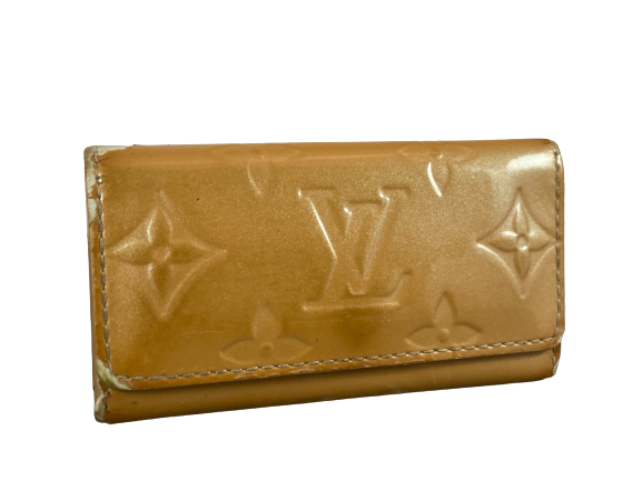 Louis Vuitton 4 Key Holder Beige Vernis Leather