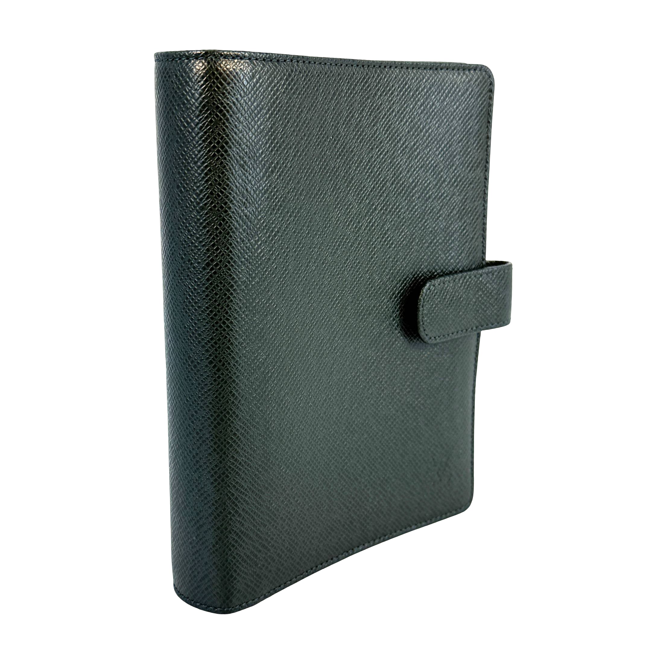 Louis Vuitton Agenda MM Grün Taiga Leder