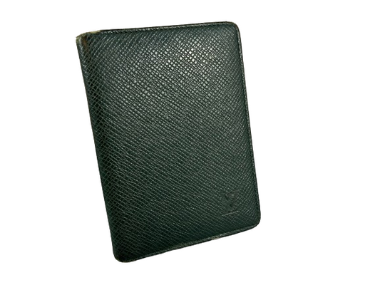 Louis Vuitton Bifold Card Case Green Taiga Leather
