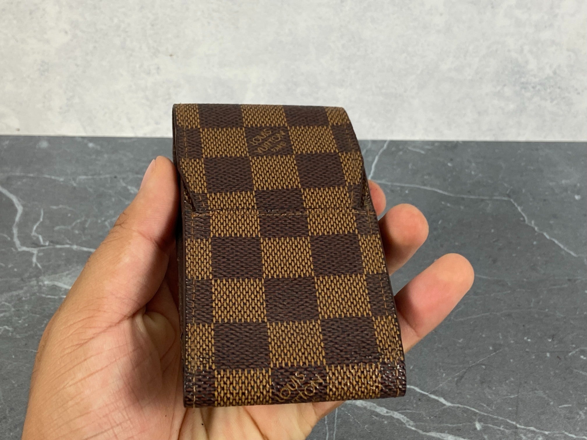 Louis Vuitton Cigarette Case Damier Ebene Canvas