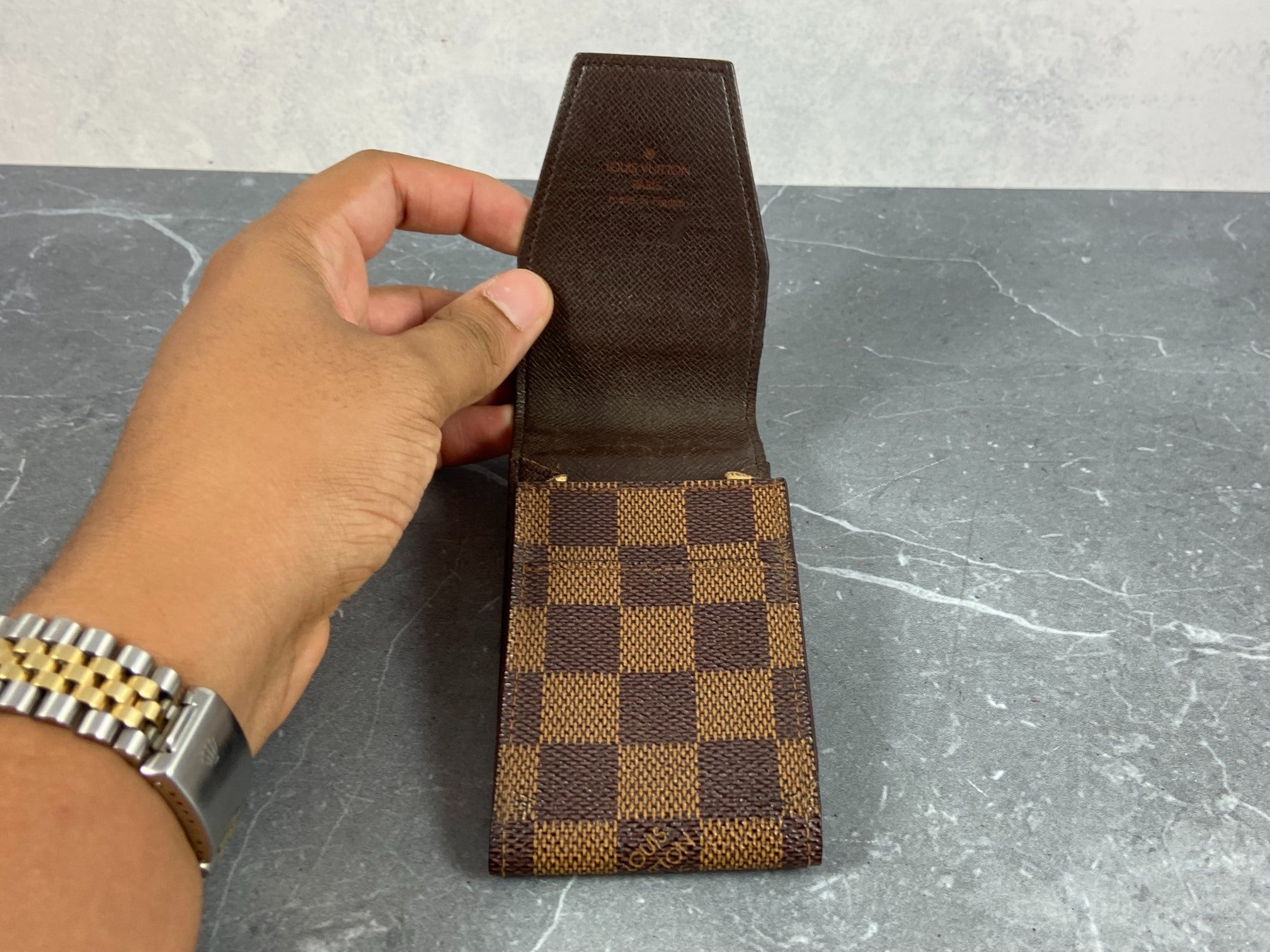 Louis Vuitton Cigarette Case Damier Ebene Canvas