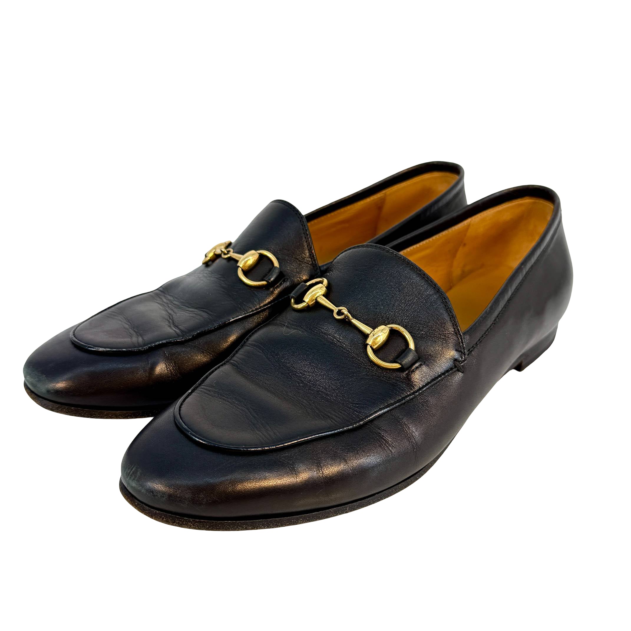 Gucci Jordaan Loafer Gr. 37 1/2 Schwarz Leder