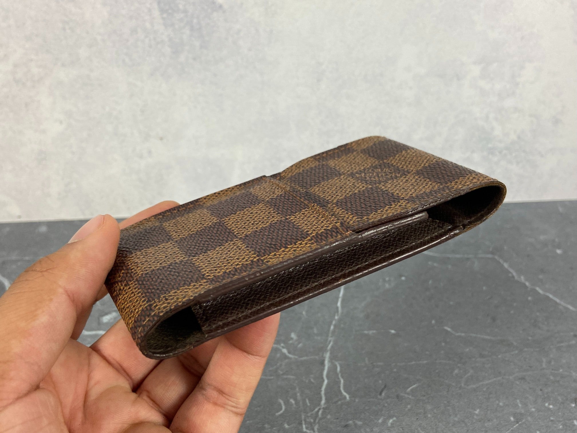 Louis Vuitton Cigarette Case Damier Ebene Canvas