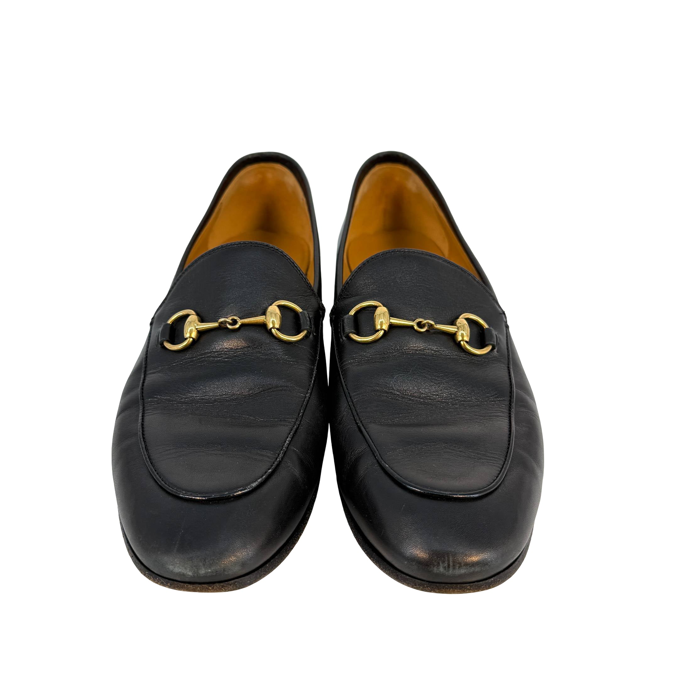 Gucci Jordaan Loafer Gr. 37 1/2 Schwarz Leder
