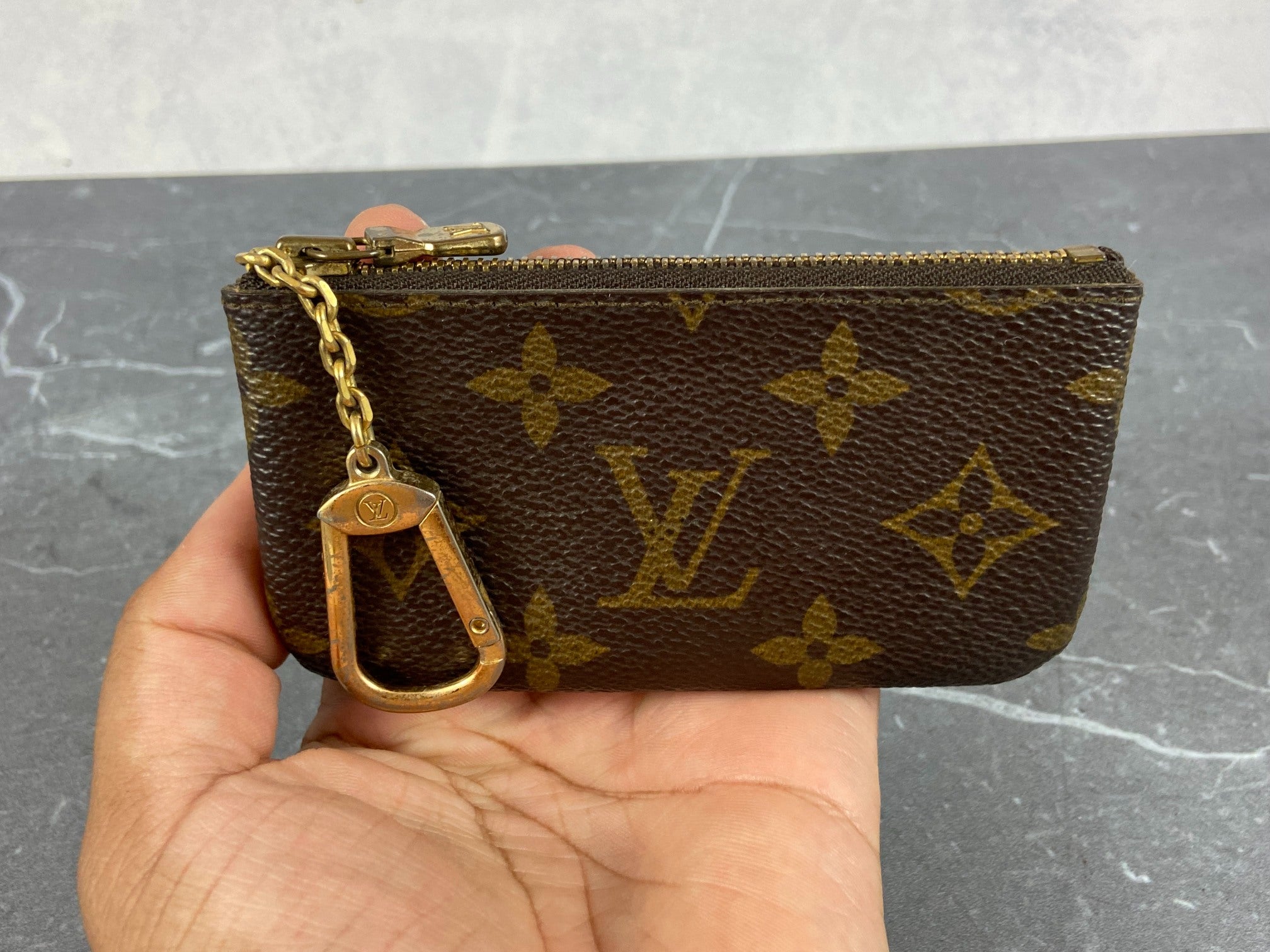 Louis Vuitton Pochette Cles Key Pouch Monogram Canvas