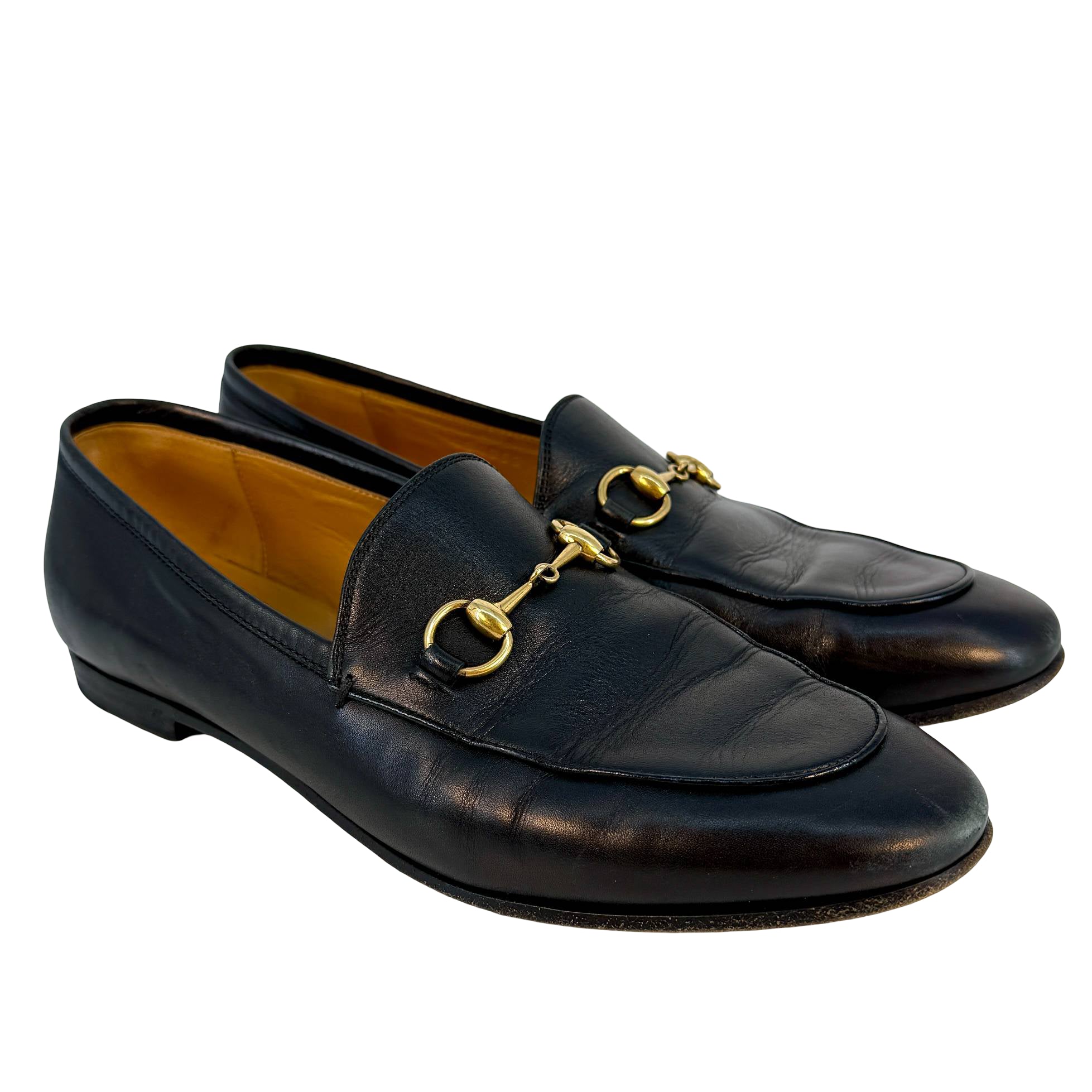 Gucci Jordaan Loafer Gr. 37 1/2 Schwarz Leder