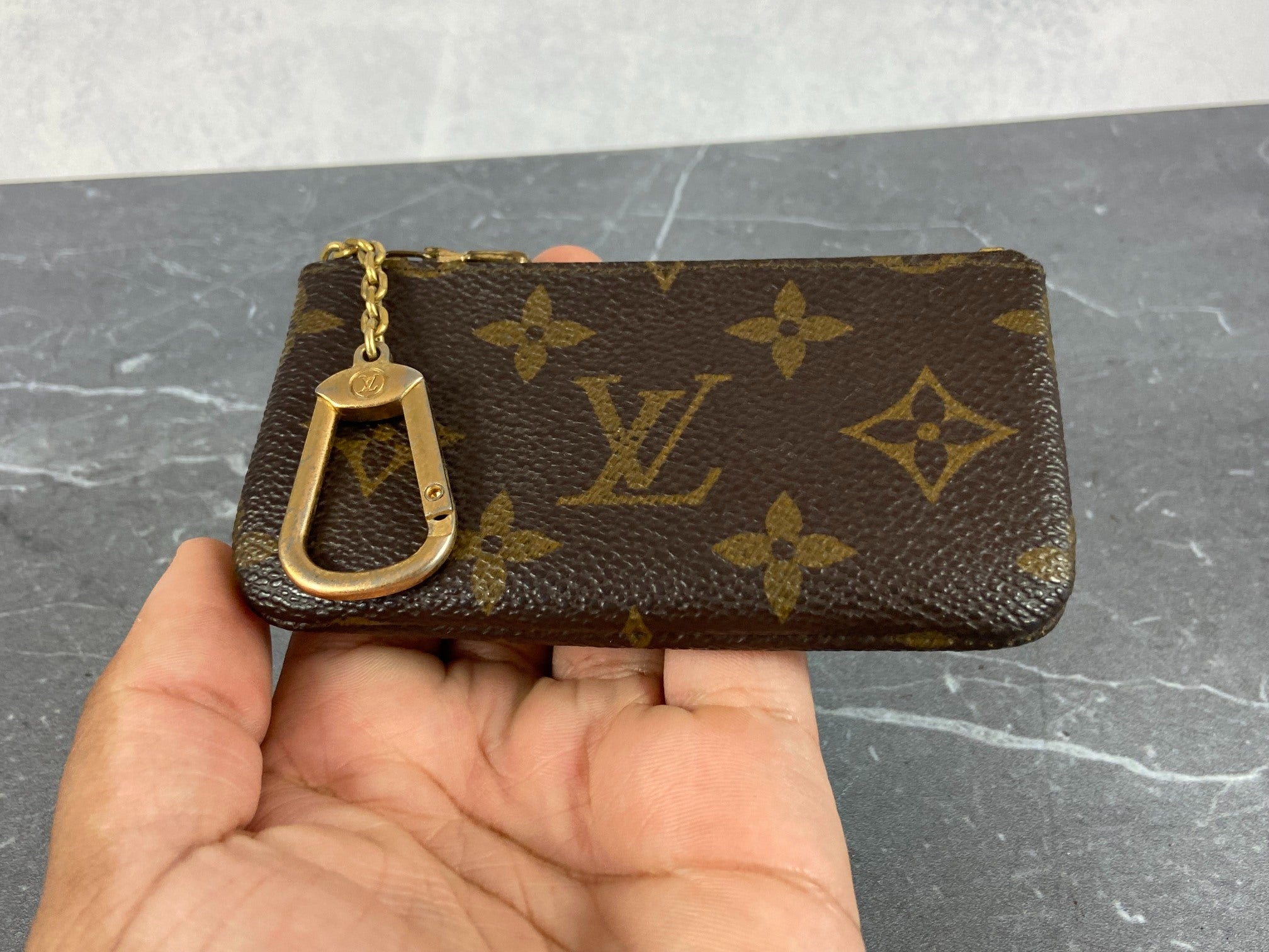 Louis Vuitton Pochette Cles Key Pouch Monogram Canvas