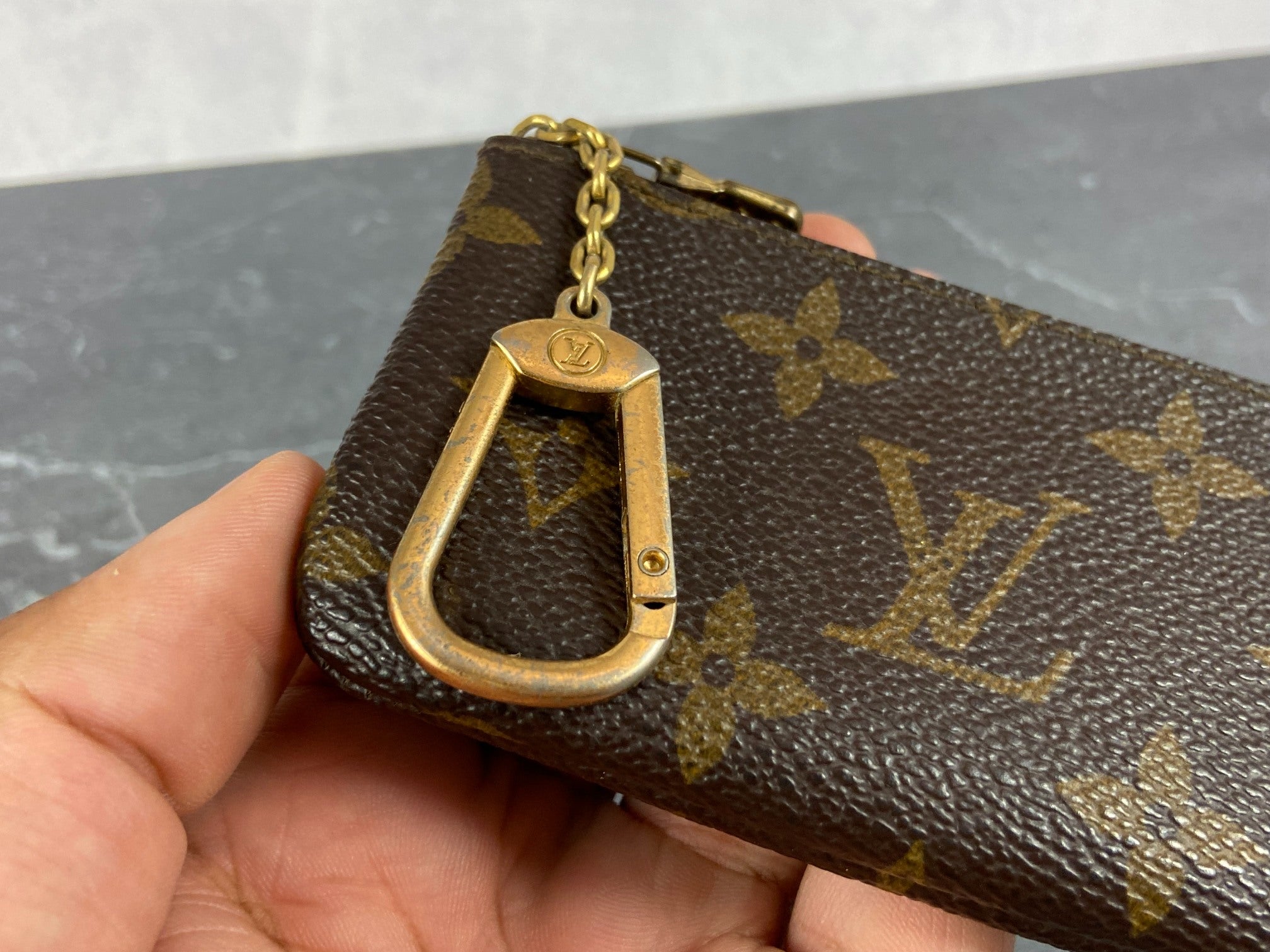 Louis Vuitton Pochette Cles Key Pouch Monogram Canvas