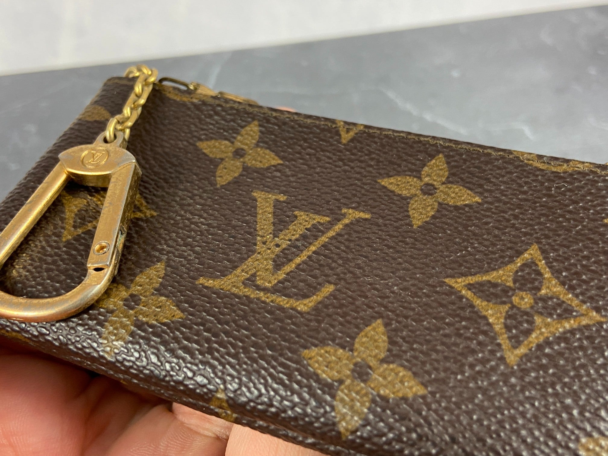 Louis Vuitton Pochette Cles Key Pouch Monogram Canvas