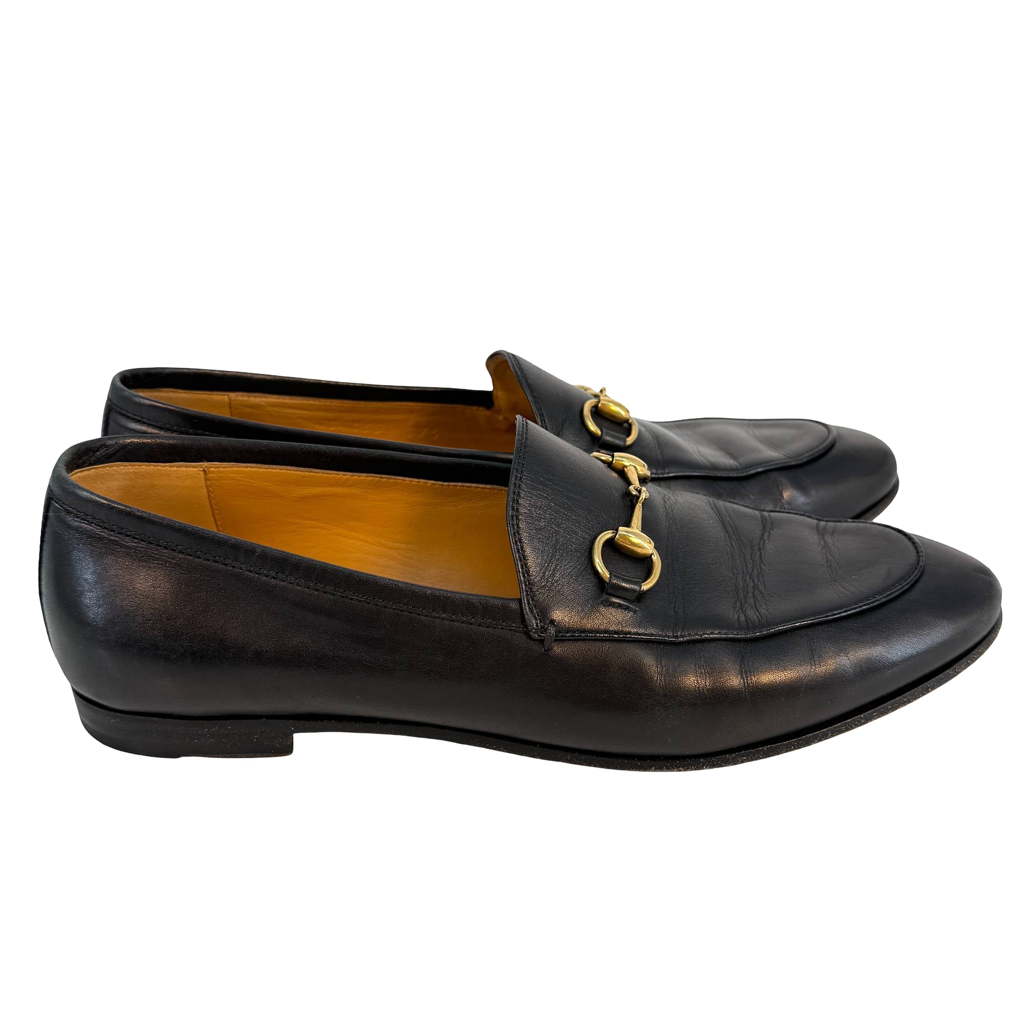 Gucci Jordaan Loafer Gr. 37 1/2 Schwarz Leder