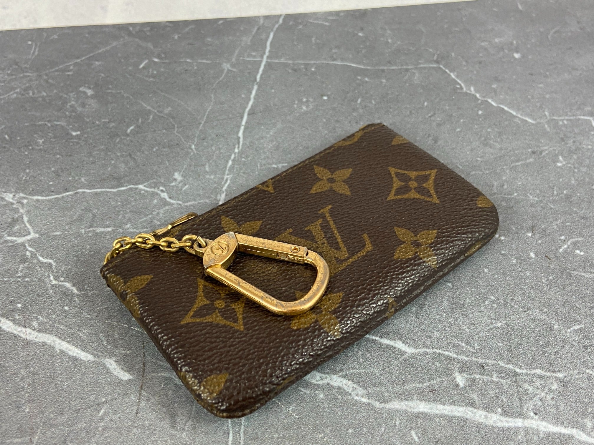 Louis Vuitton Pochette Cles Key Pouch Monogram Canvas