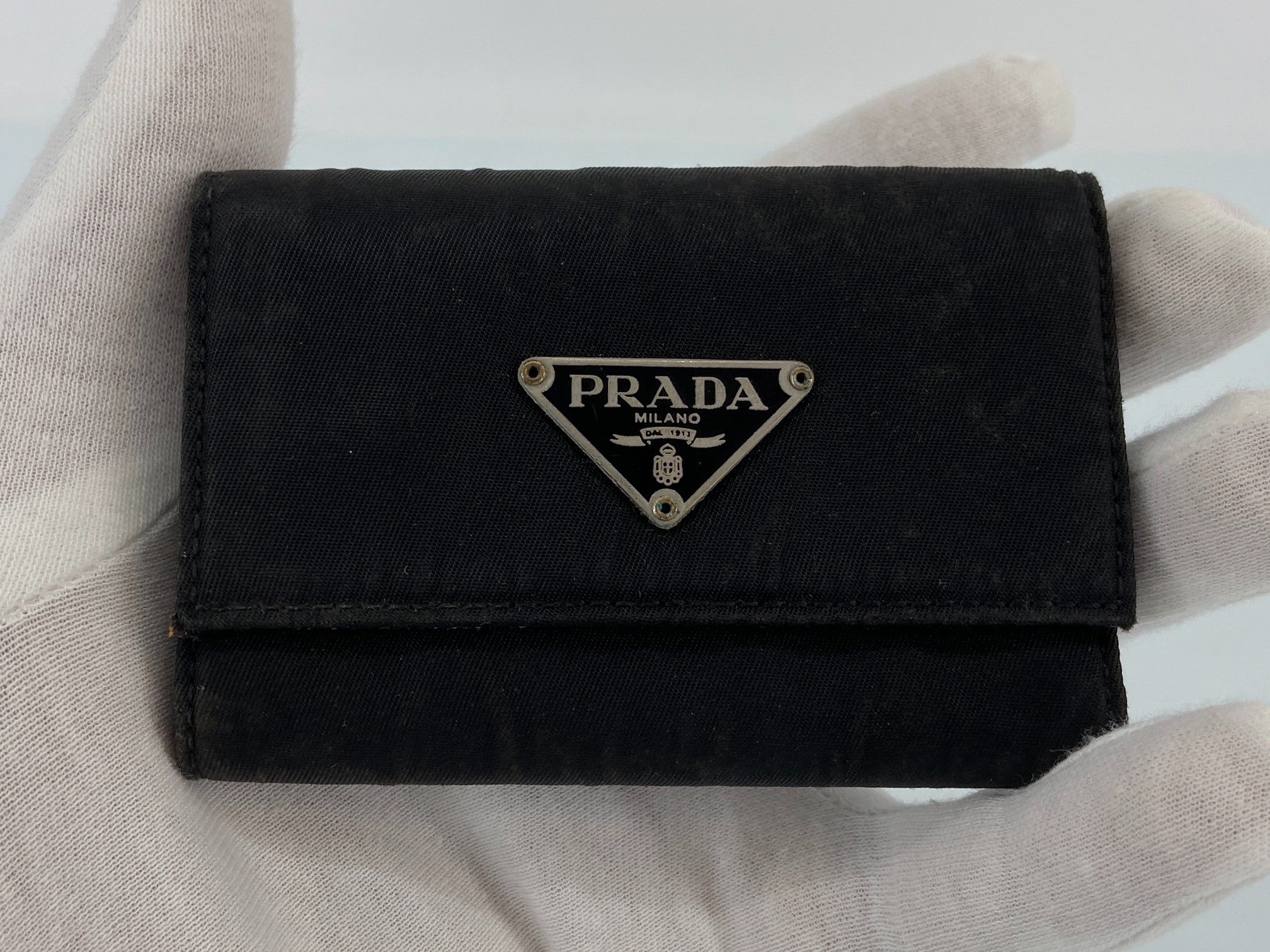 Prada M222 Tessuto Key Holder Black