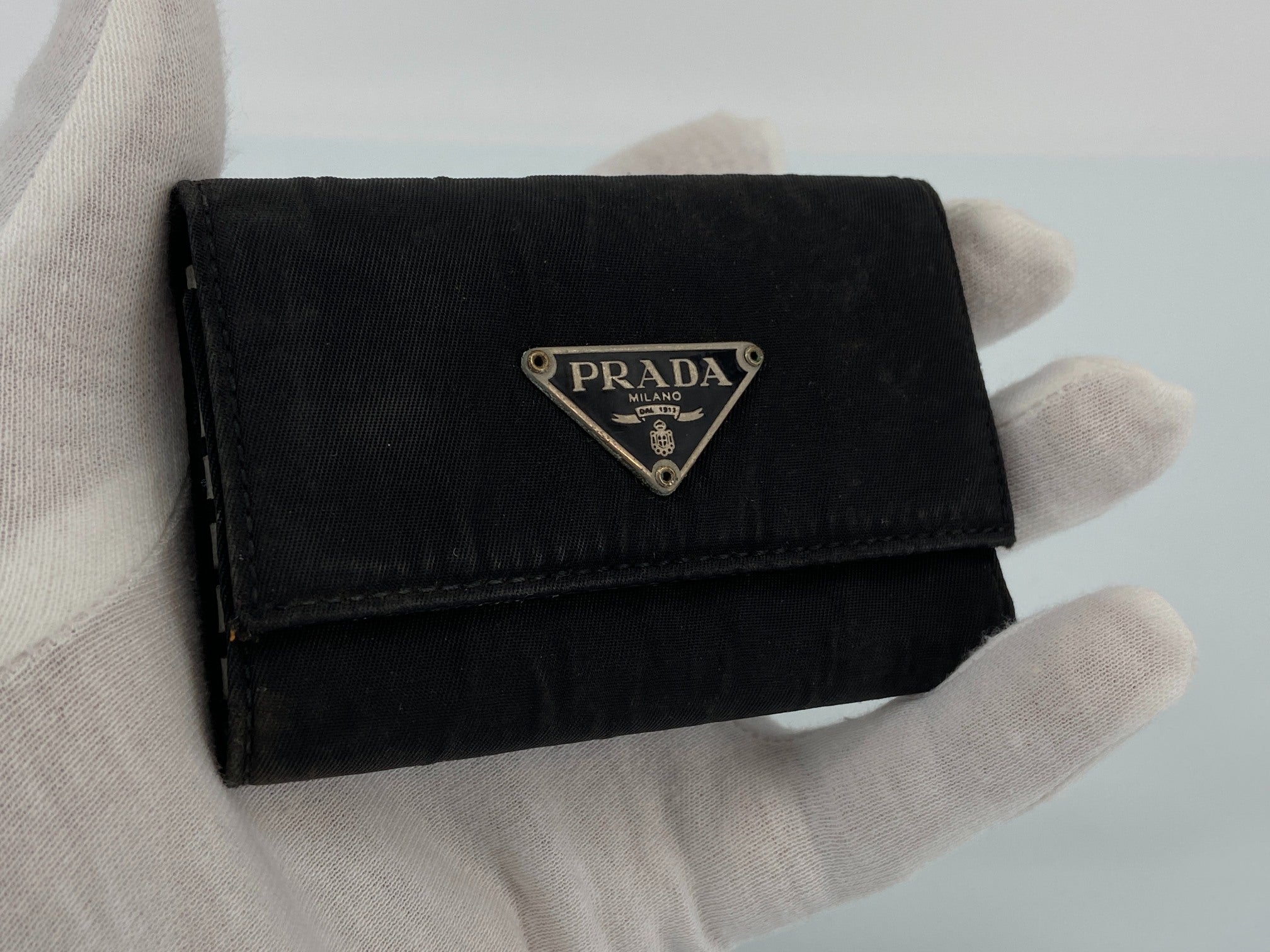 Prada M222 Tessuto Key Holder Black