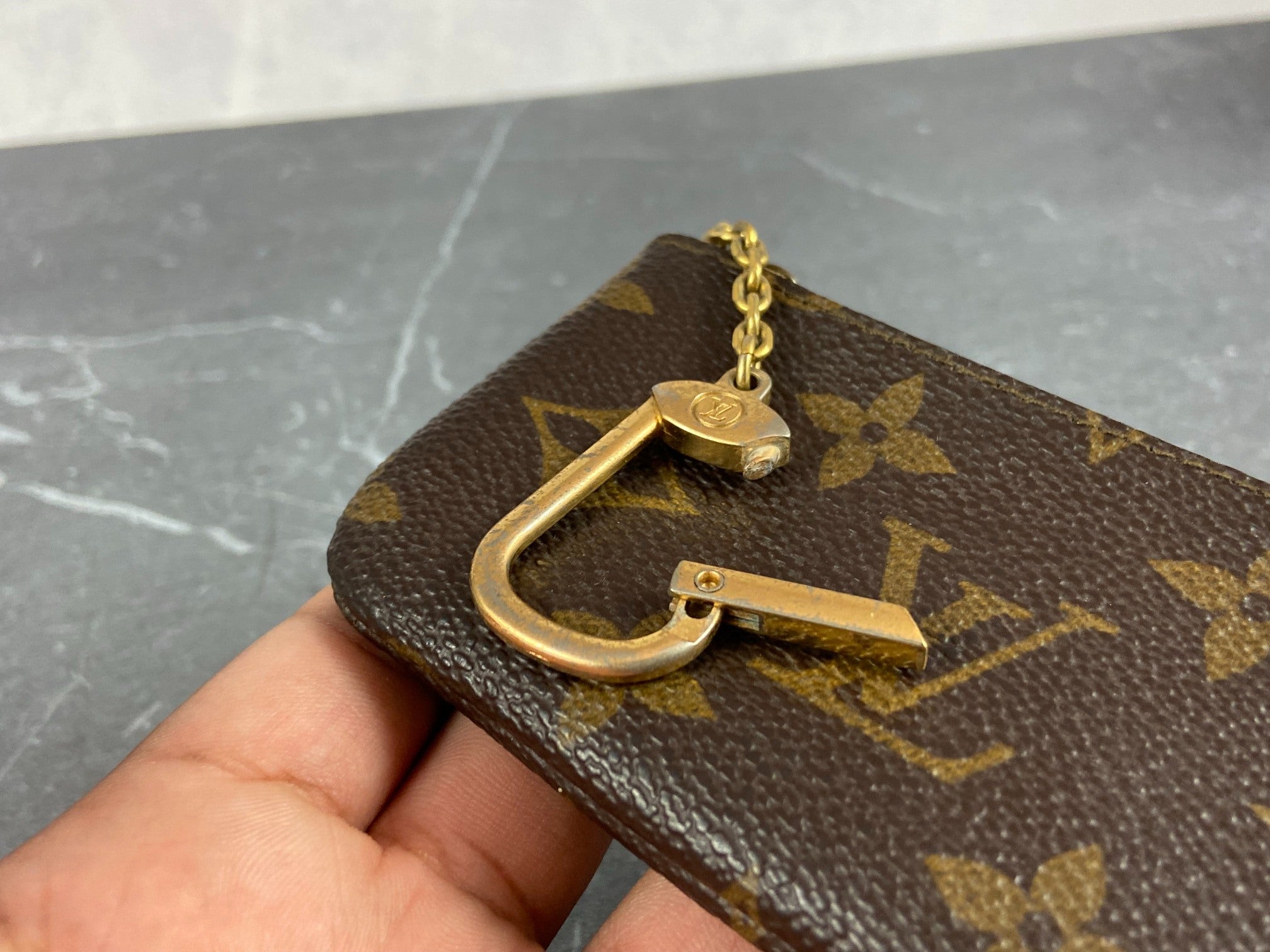 Louis Vuitton Pochette Cles Key Pouch Monogram Canvas