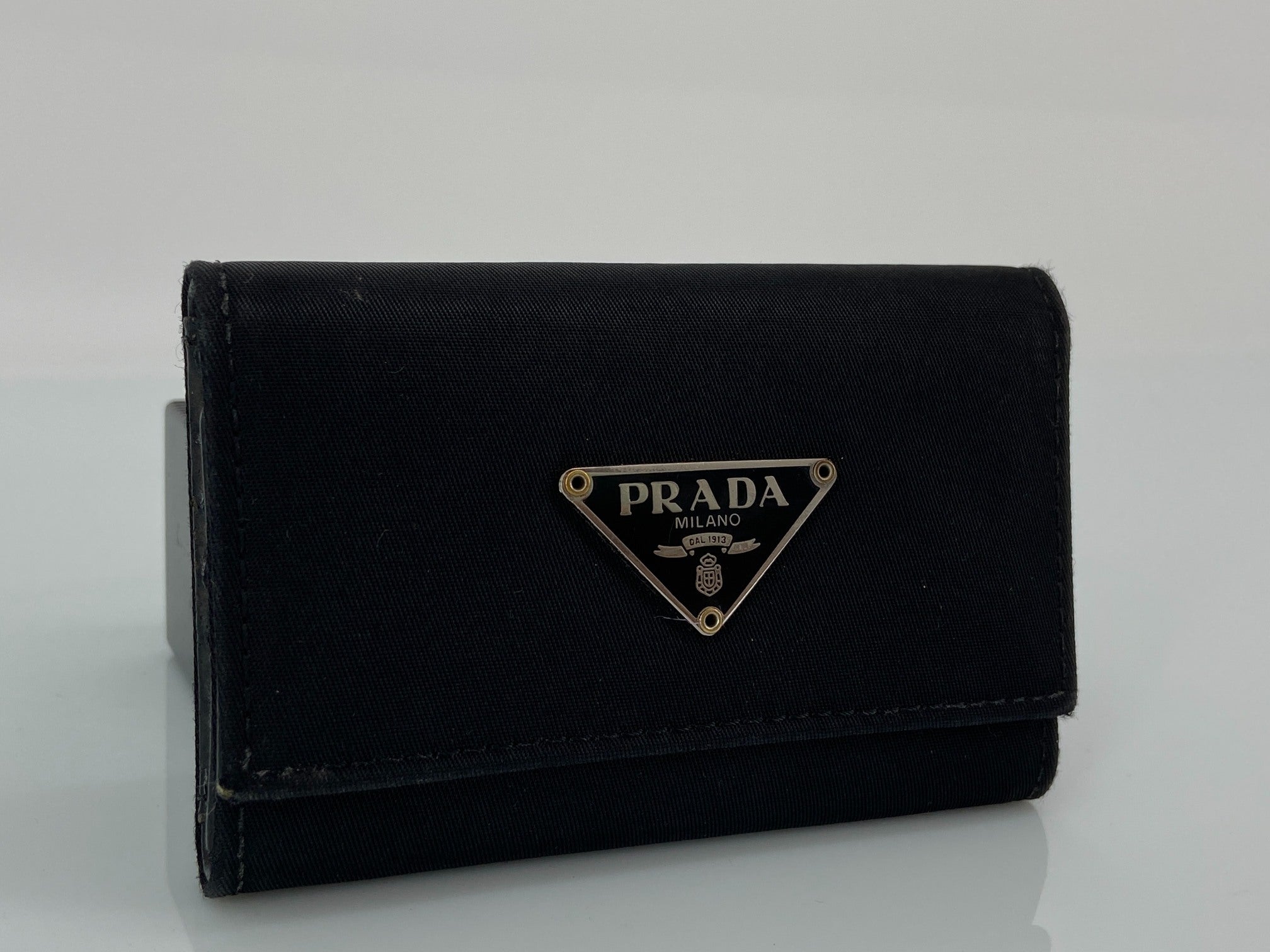 Prada M222 Tessuto Key Holder Black