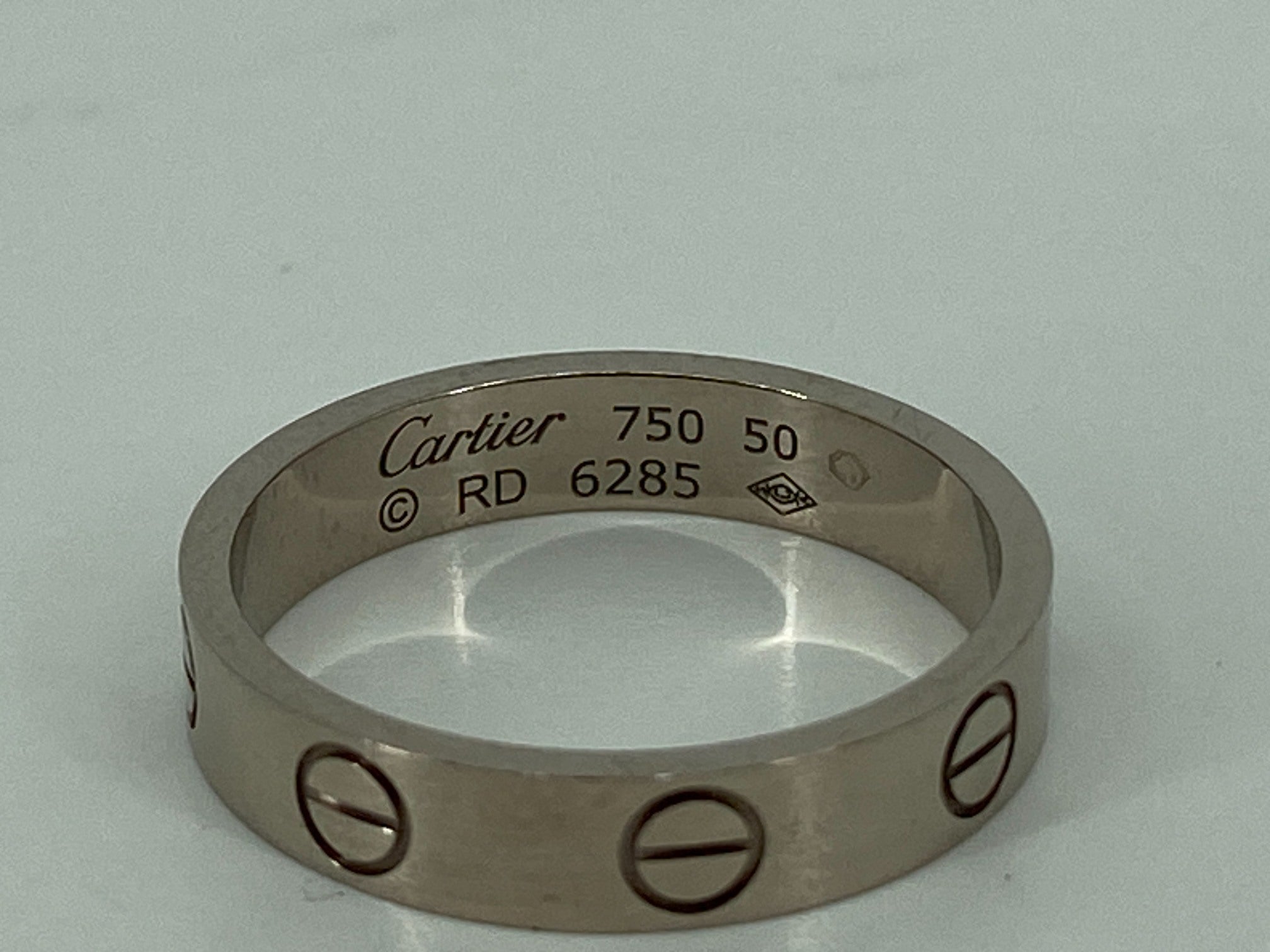 Cartier Love Ring White Gold Size 50 inc. Box