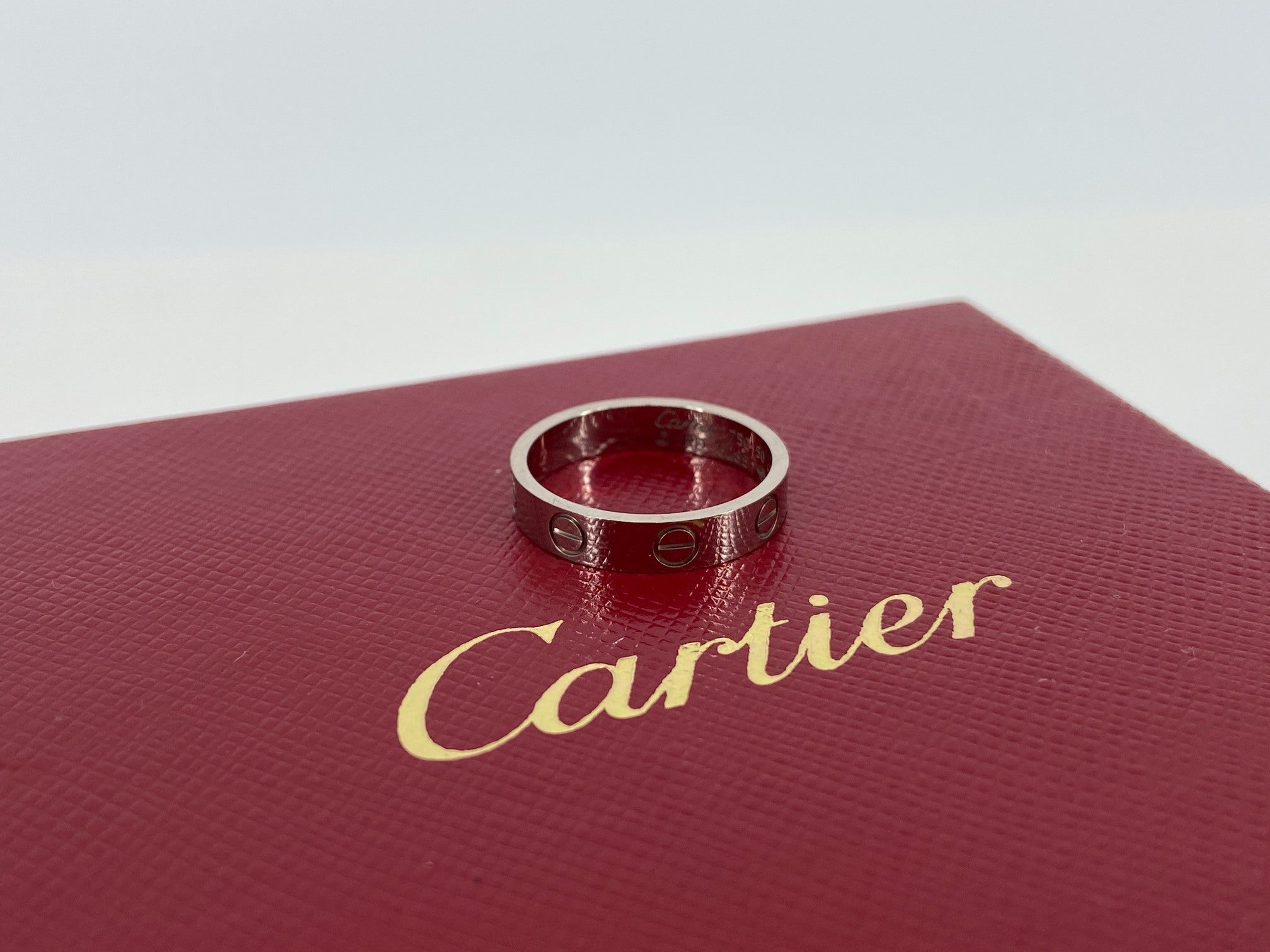 Cartier Love Ring White Gold Size 50 inc. Box