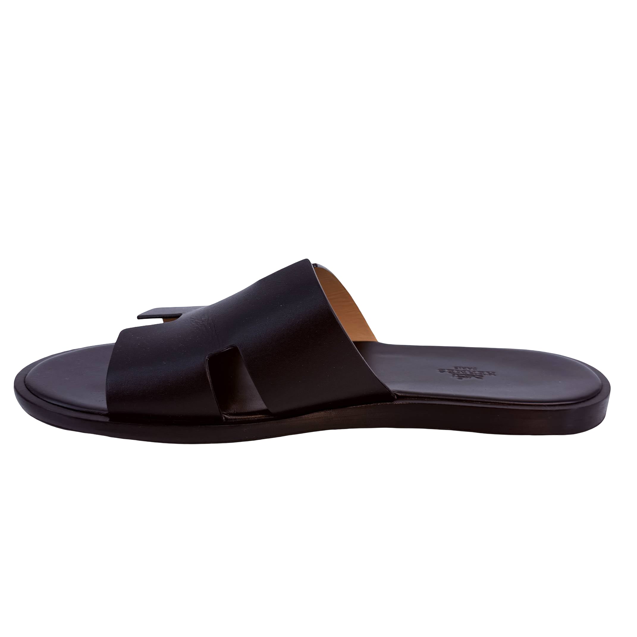 Hermès Izmir Sandale Gr. 41-42 Schwarz Leder