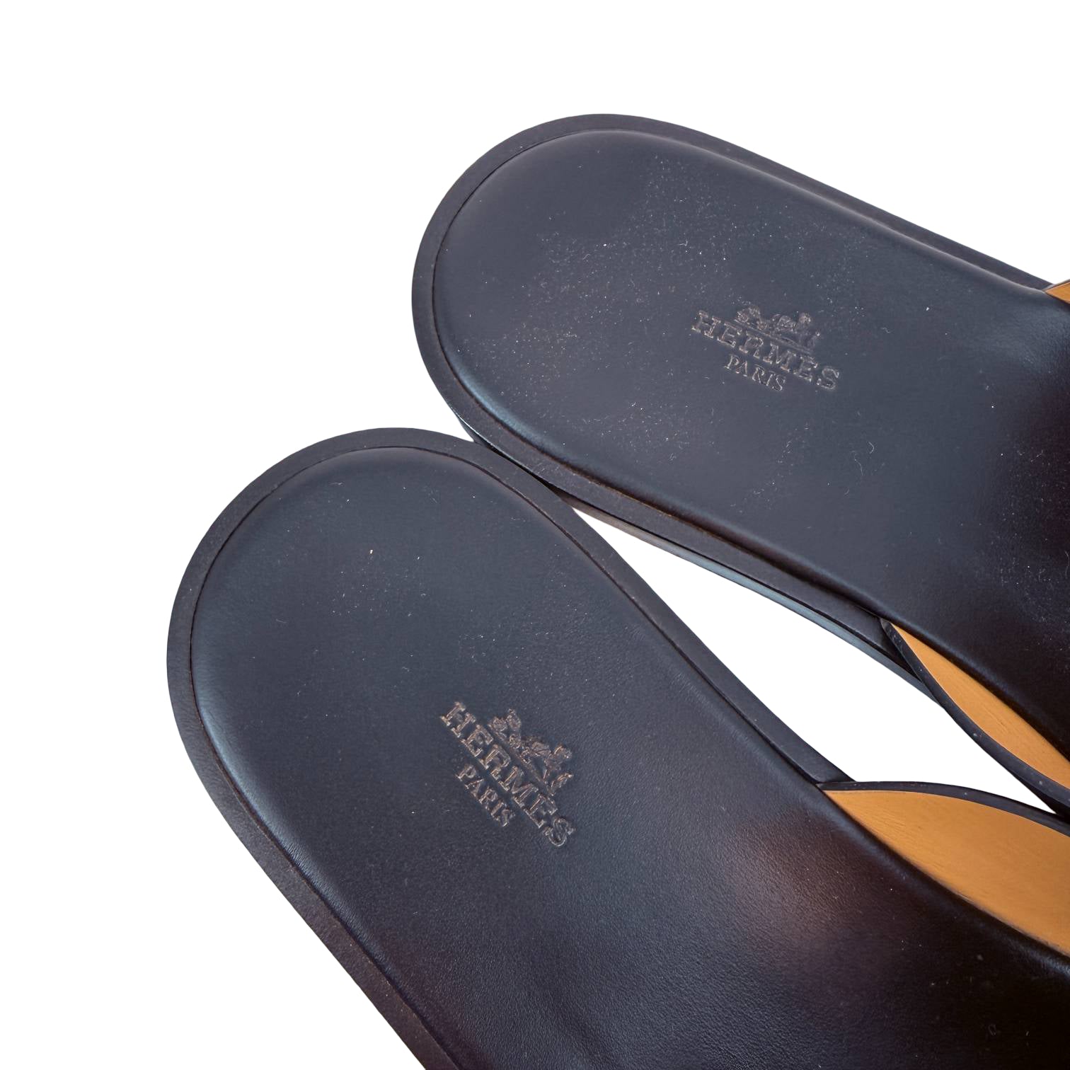Hermès Izmir Sandale Gr. 41-42 Schwarz Leder