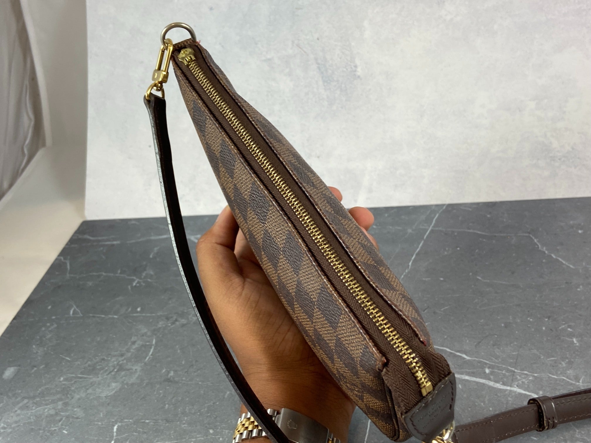 Louis Vuitton Pochette Accessoires Damier Ebene Canvas