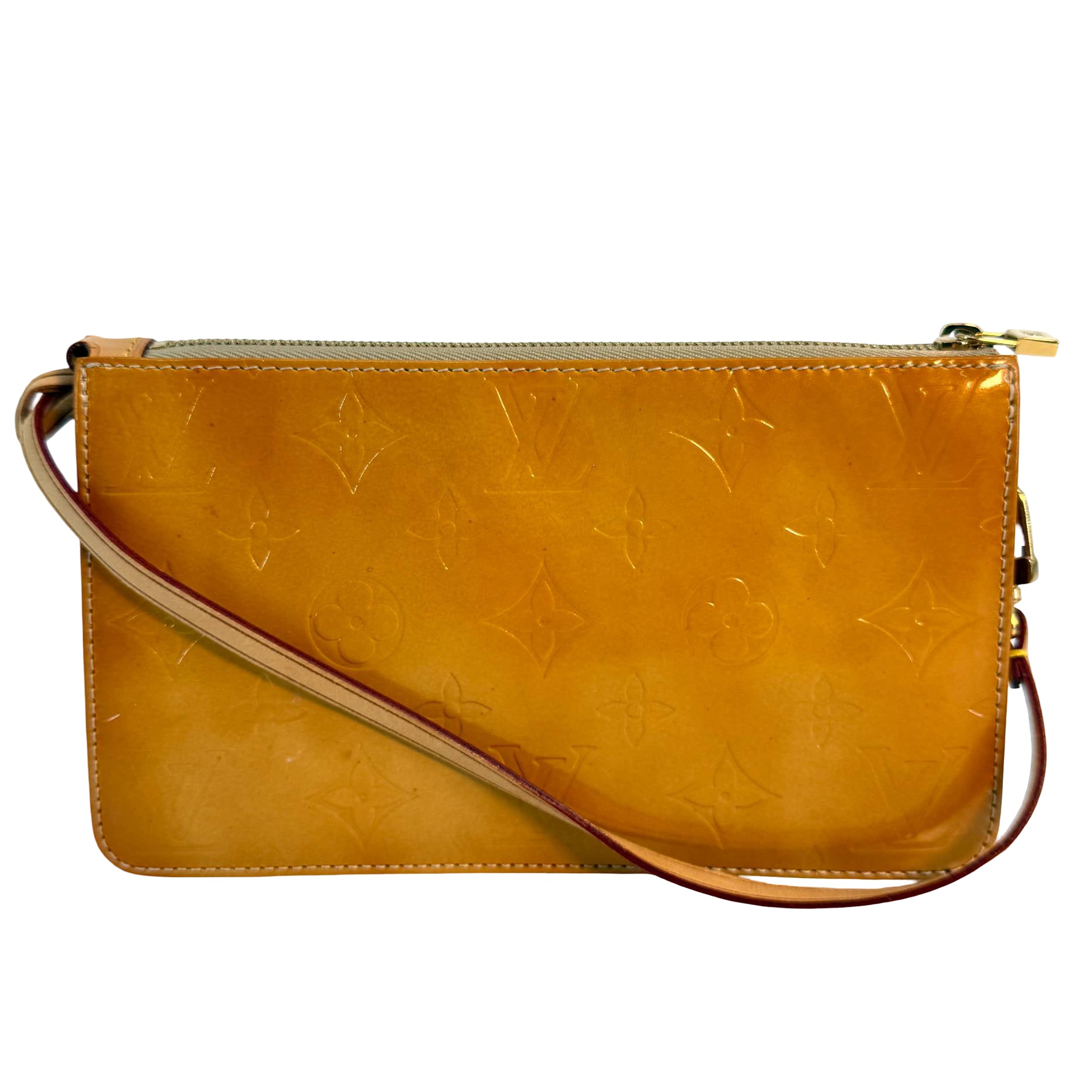Louis Vuitton Lexington Pochette Gelb Vernis Leder