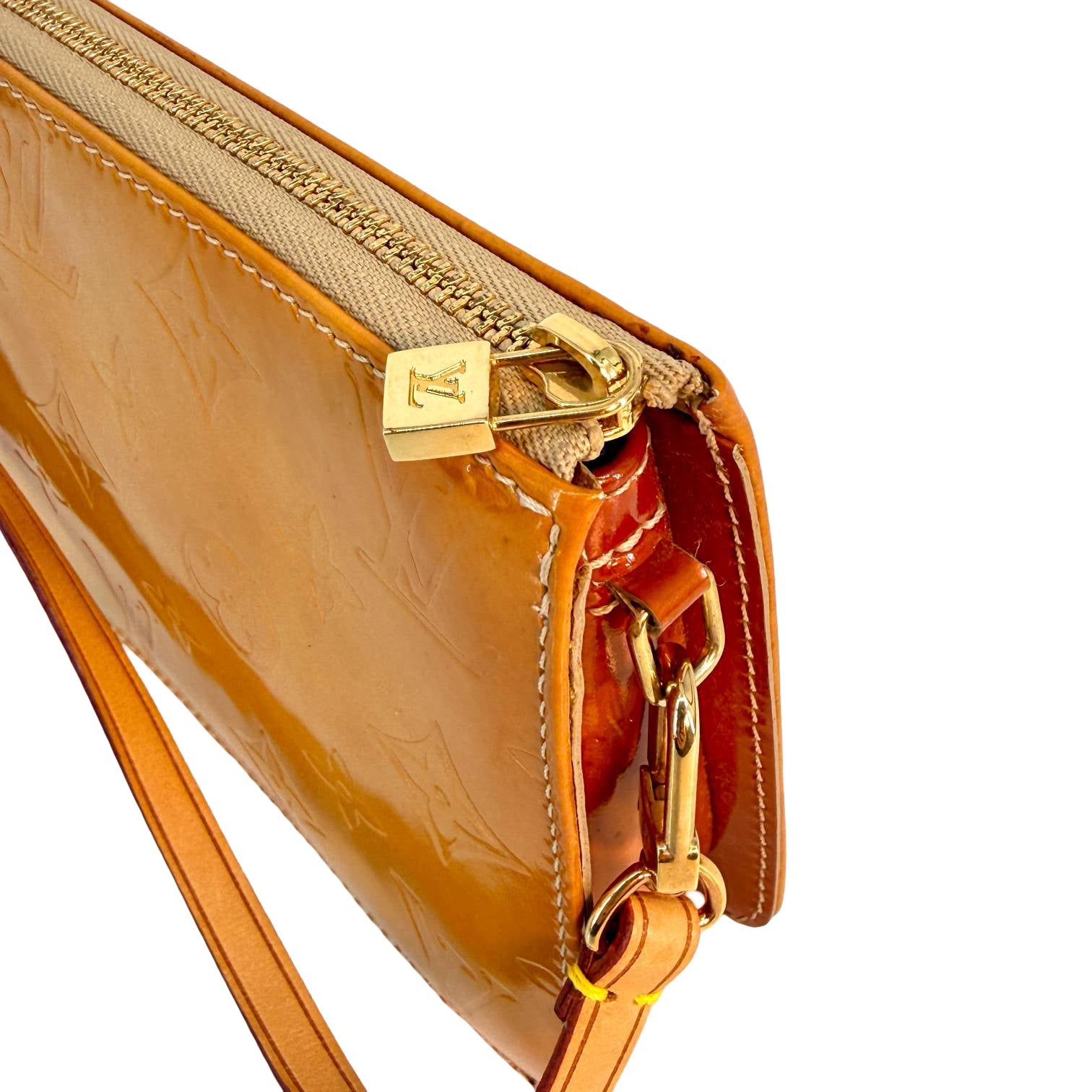 Louis Vuitton Lexington Pochette Gelb Vernis Leder