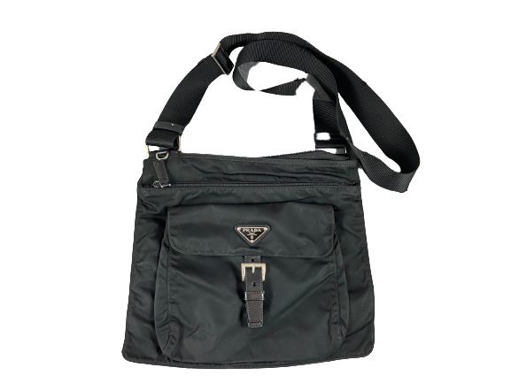 Prada BT0573 Tessuto Nylon Shoulder / Messenger Bag Black