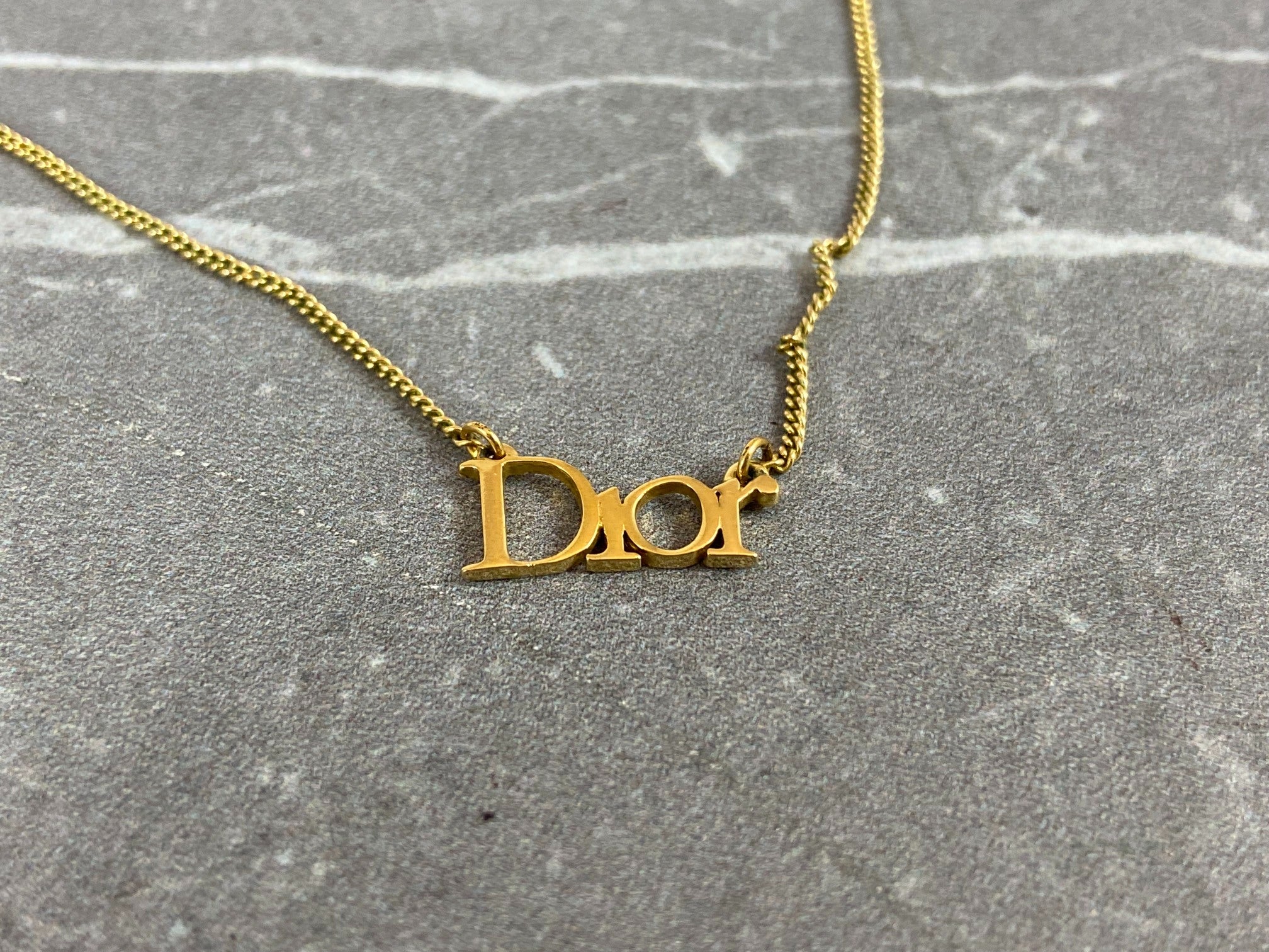 Christian Dior Spellout Necklace