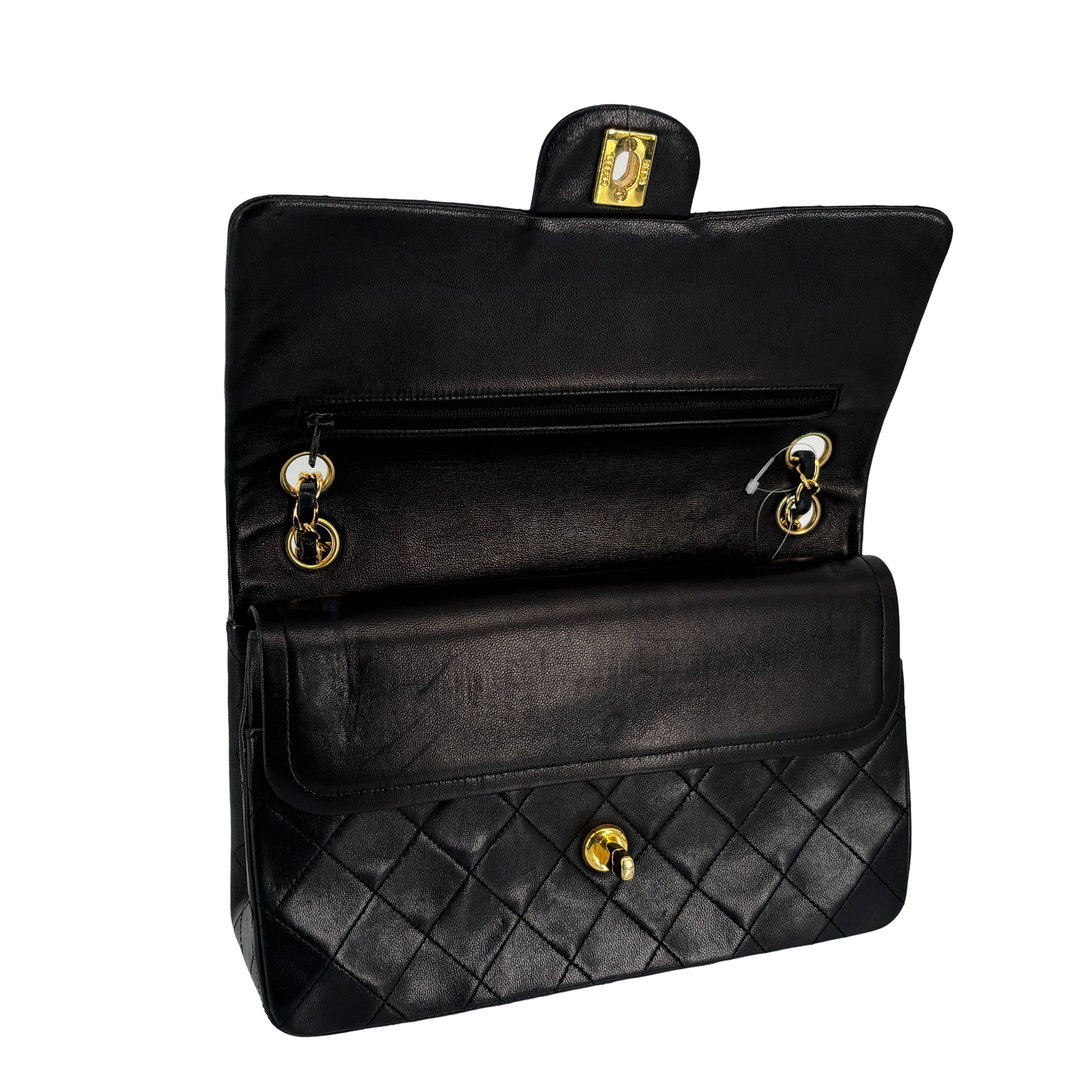 Chanel Timeless / Classique Double Flap Bag Black Matelassé Leather Medium incl. Dustbag